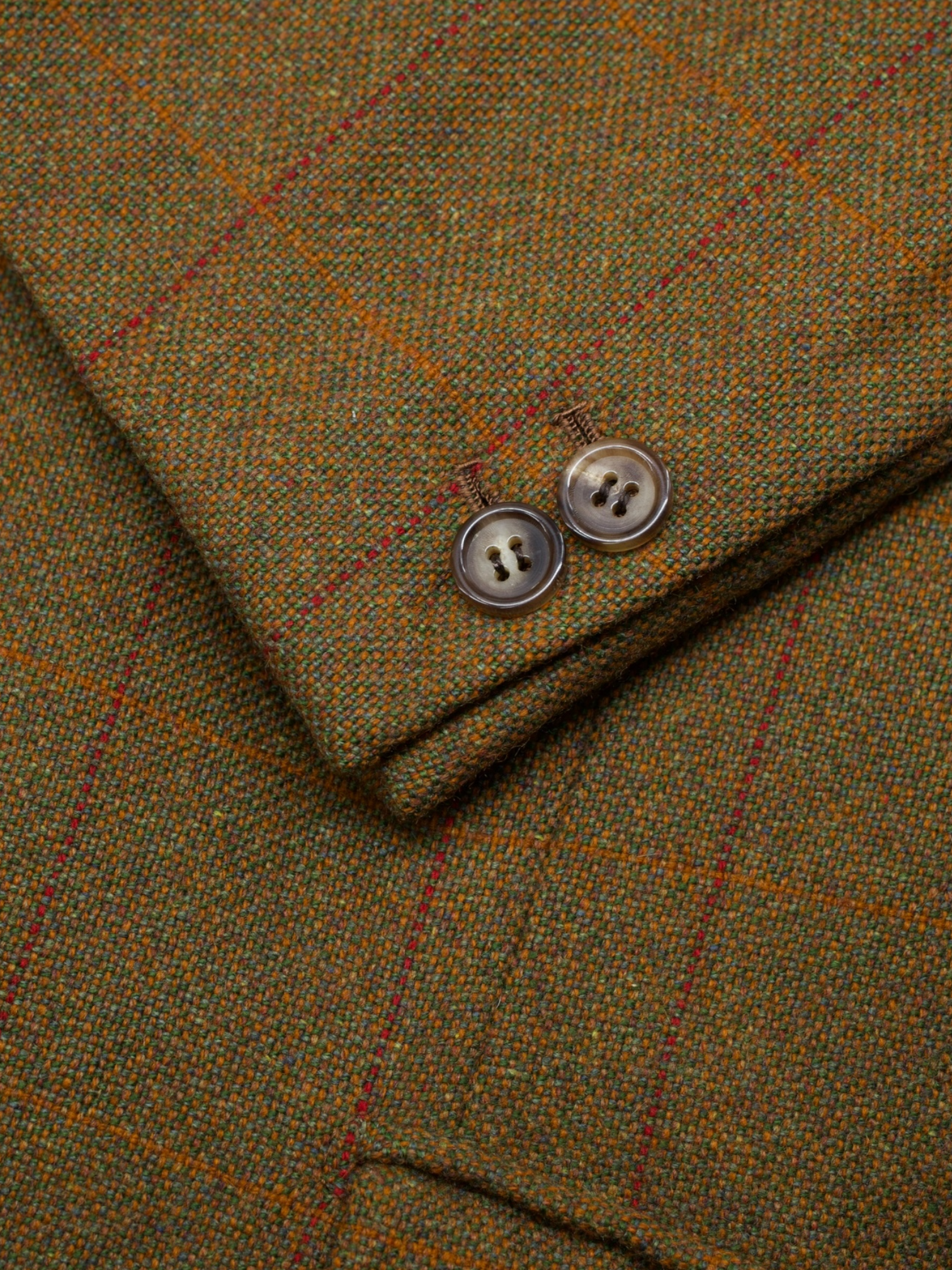 Brioni Light Brown & Multicolor Pure-Cashmere Windowpane Jacket