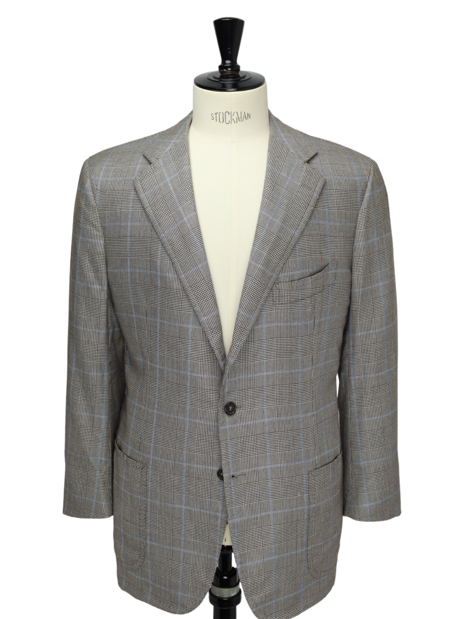 Cesare Attolini Grey Cashmere & Silk Prince of Wales Check Jacket