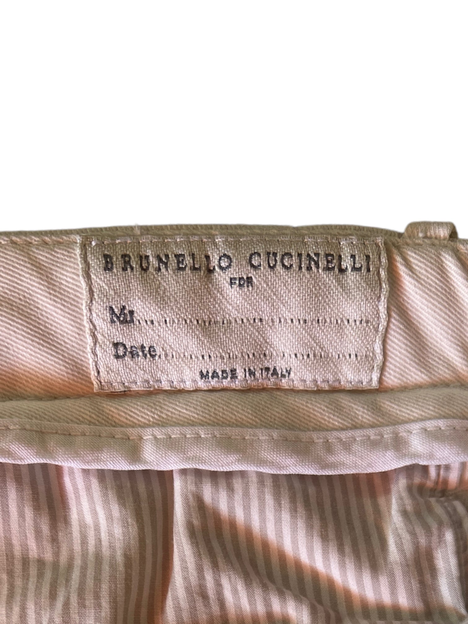 Brunello Cucinelli gebroken witte cargobroek