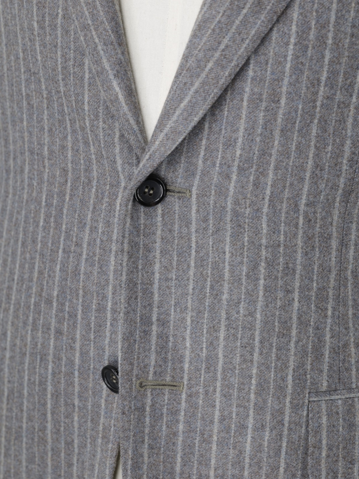 Canali Grey Classic Wool-Flannel Multi-Pinstripe Suit
