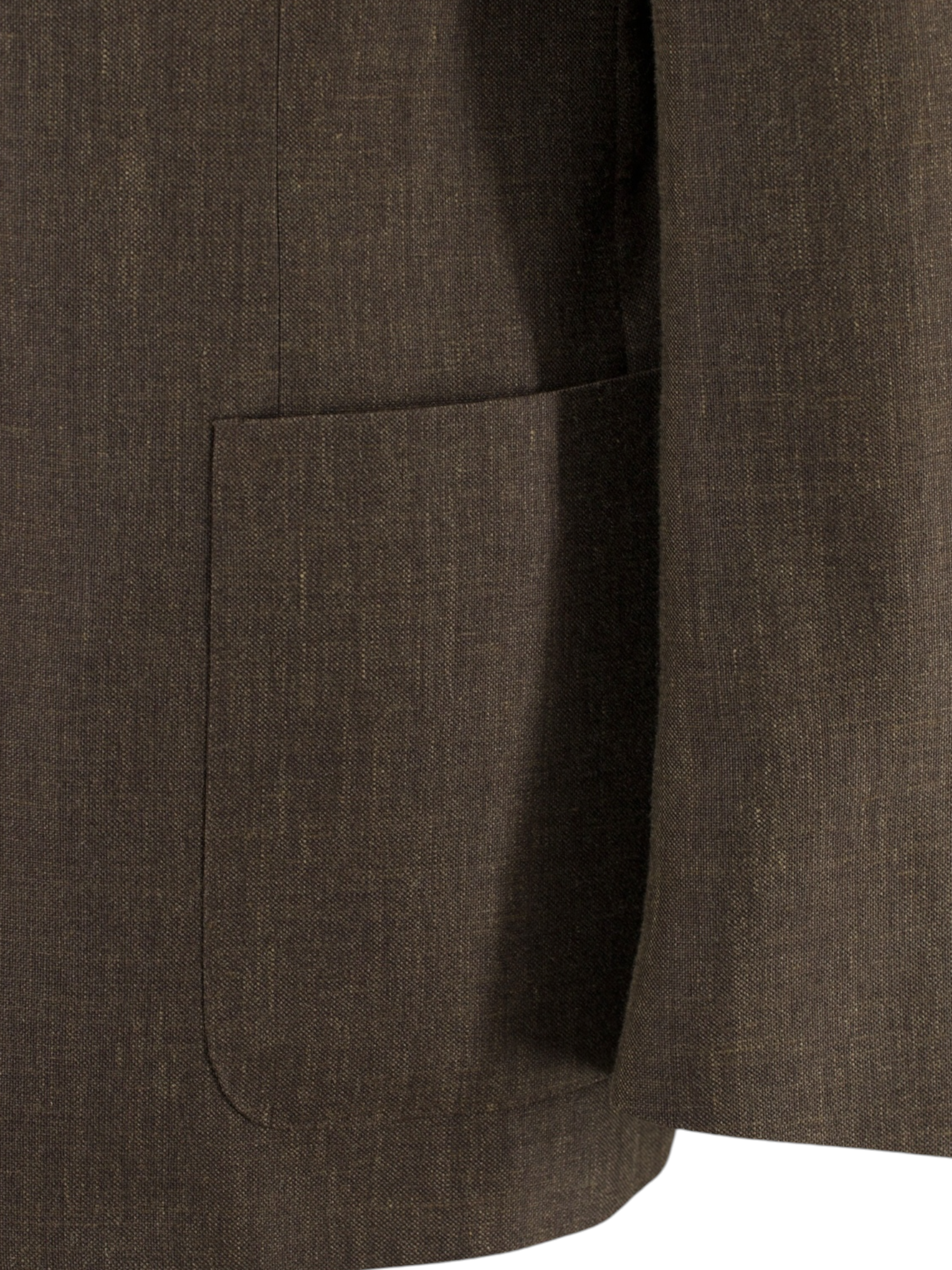 Corneliani Brown Wool, Silk & Linen Pinpoint Summer Jacket