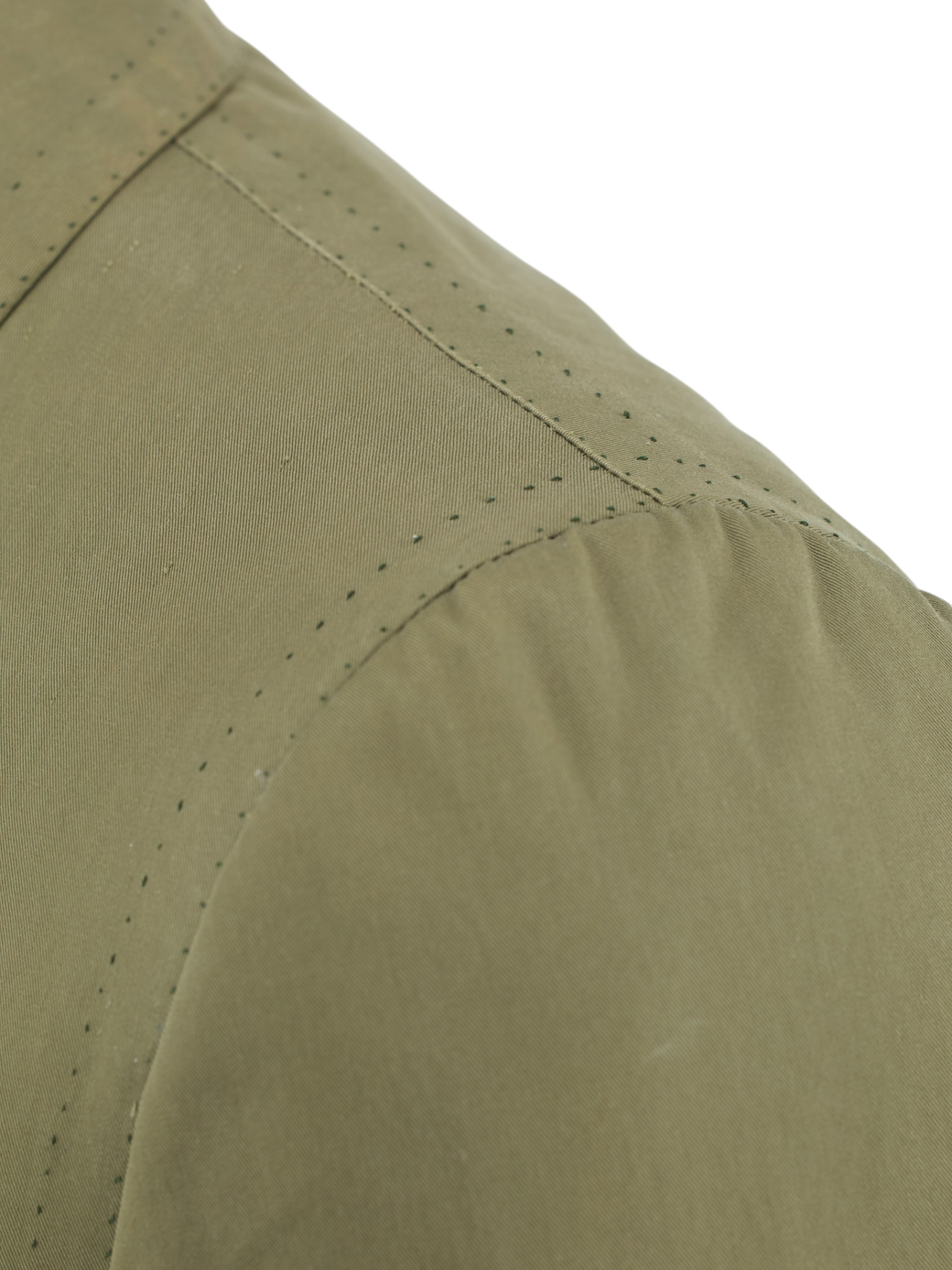 Cesare Attolini Olive Green Pure-Cotton Sartorial Caban Peacoat