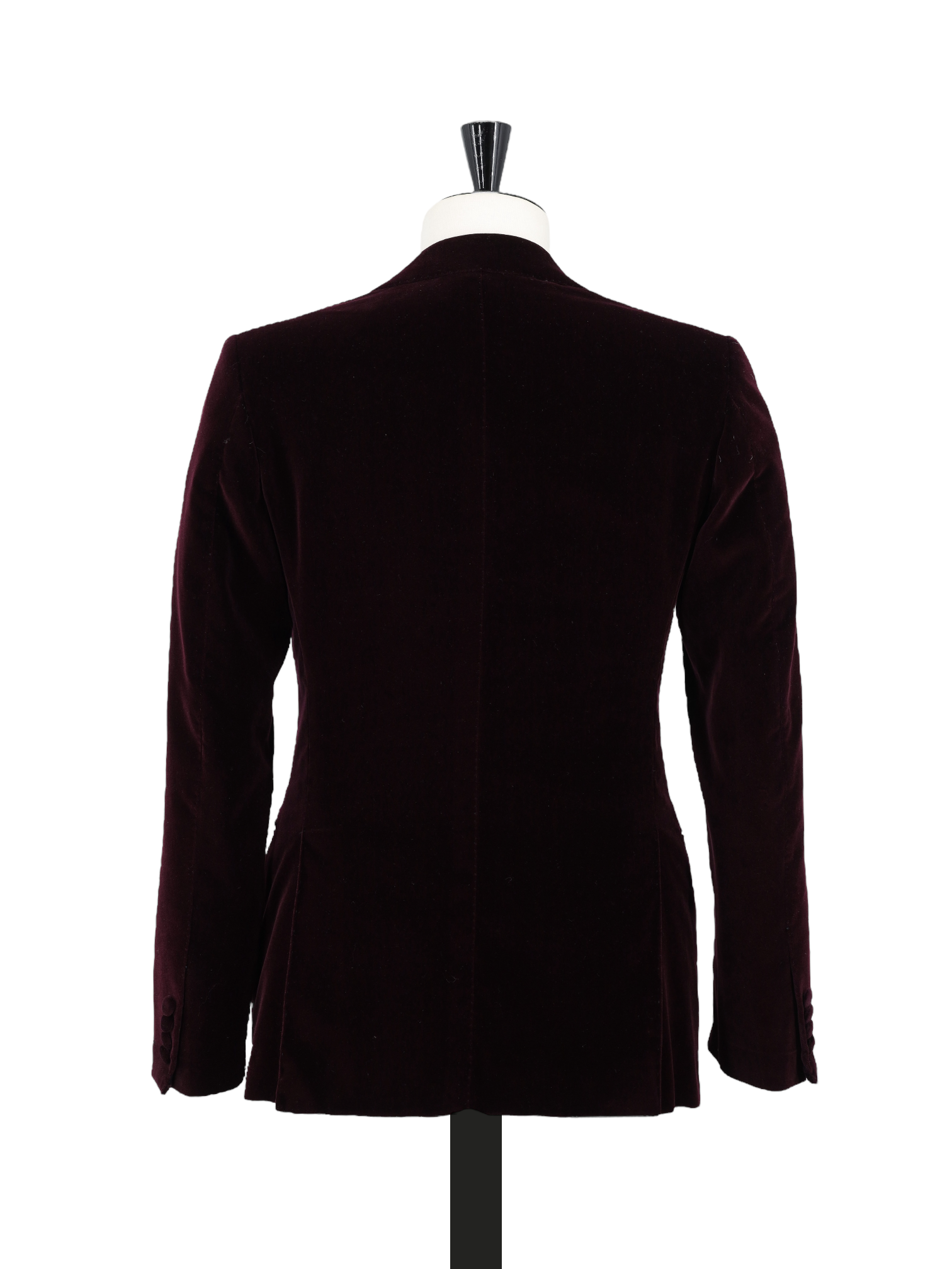 Cesare Attolini Burgundy Cotton Velvet Smoking Jacket