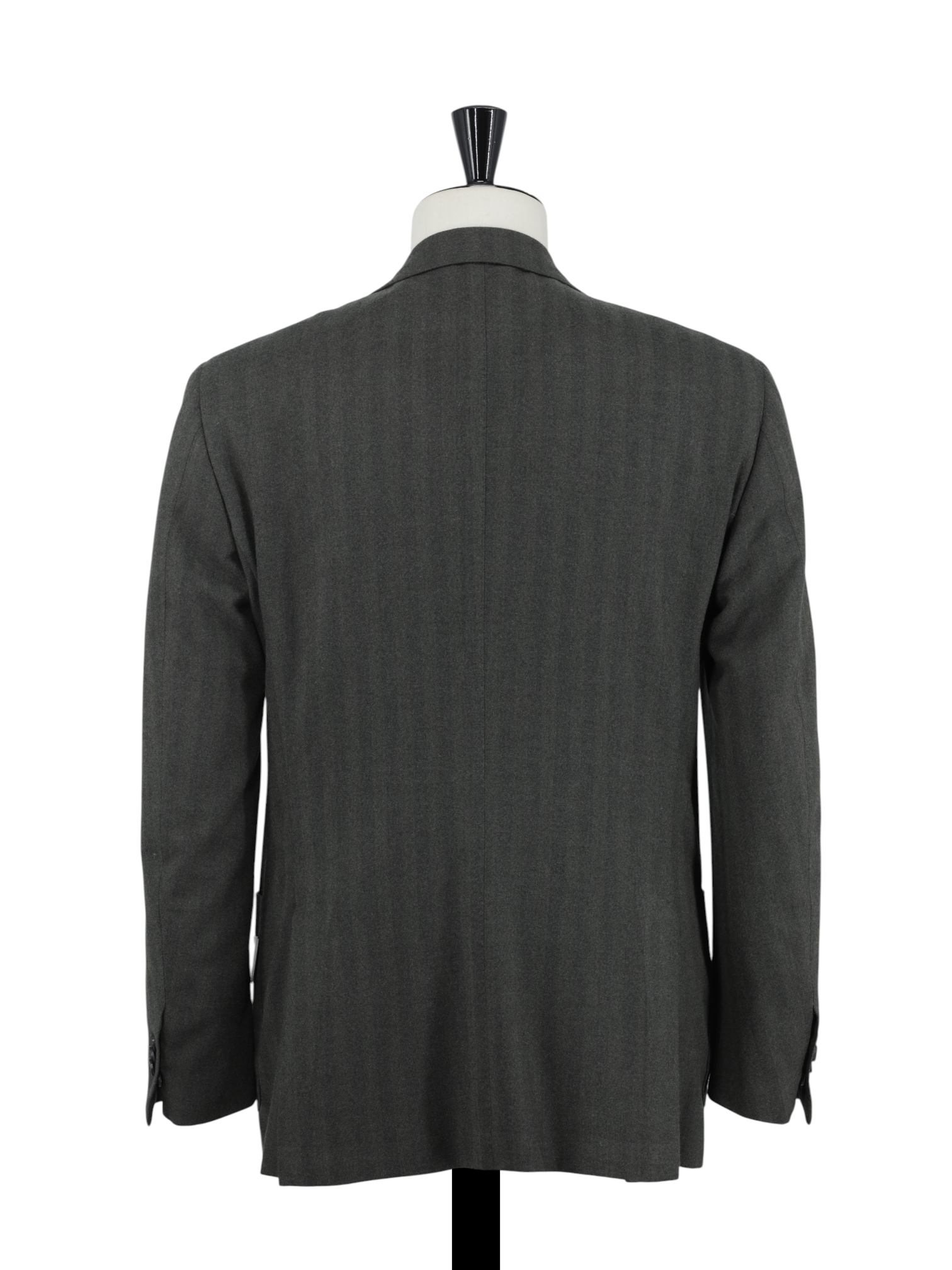 Corneliani Olive Green Wool & Silk Herringbone Jacket