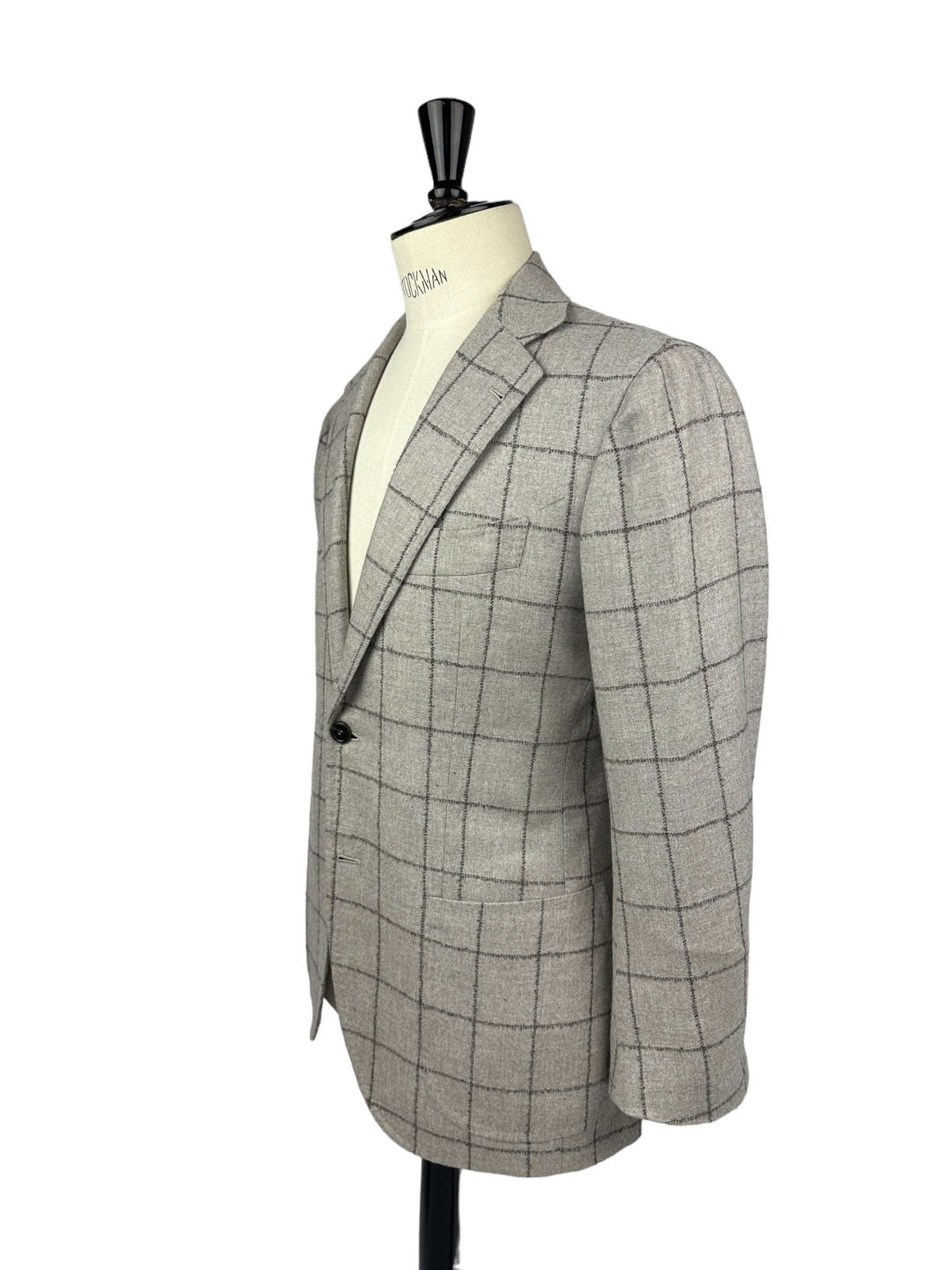 Orazio Luciano Taupe Windowpane Jacket