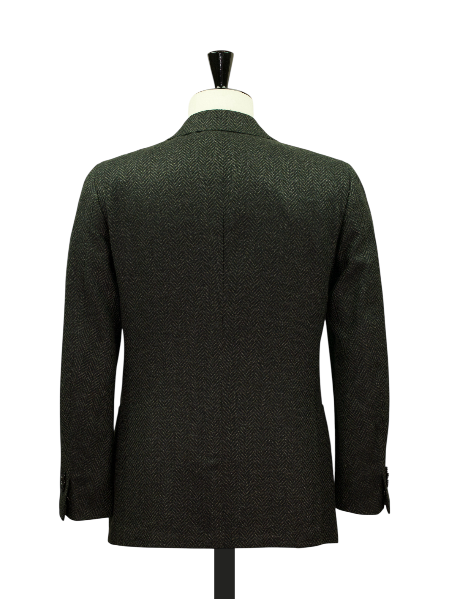 Cesare Attolini Forest Green Pure-Cashmere Herringbone Jacket
