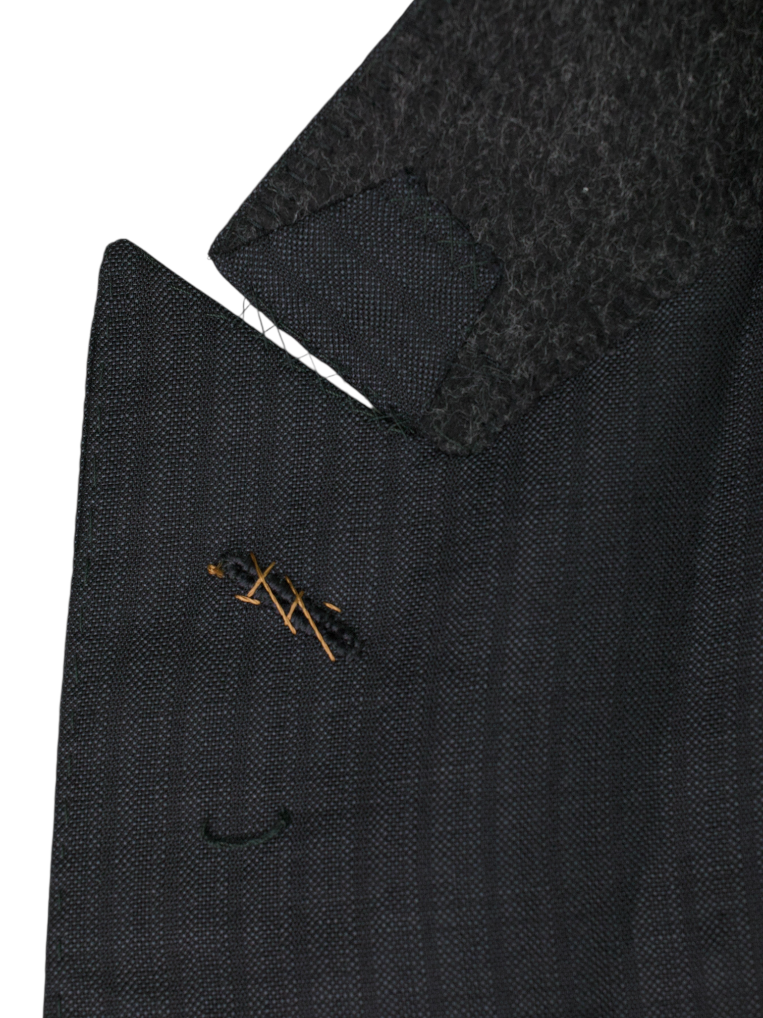 Ermenegildo Zegna Couture Dark Grey Handmade Wool & Silk Striped Suit