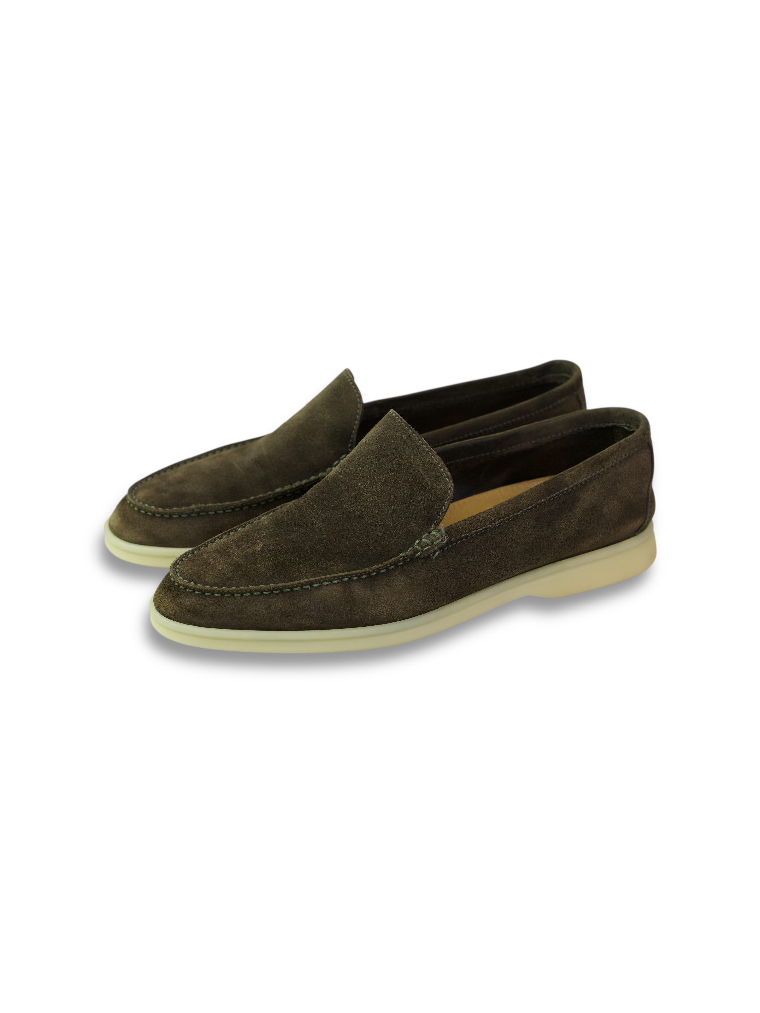 Loro Piana Warm Grey Suede Summer Walk Loafer