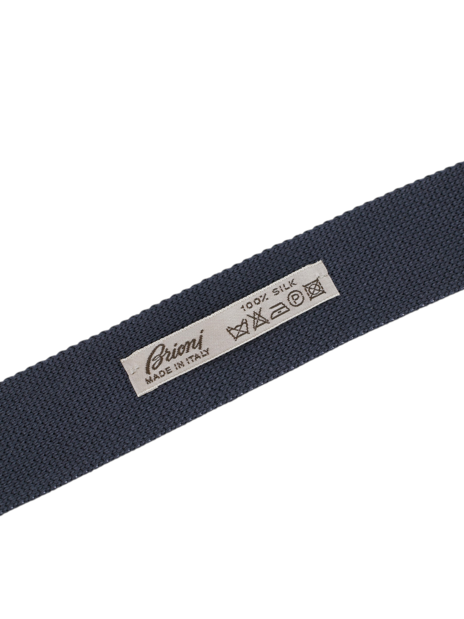 Brioni Dark Grey & Steel Blue Reversible Silk Knitted Tie