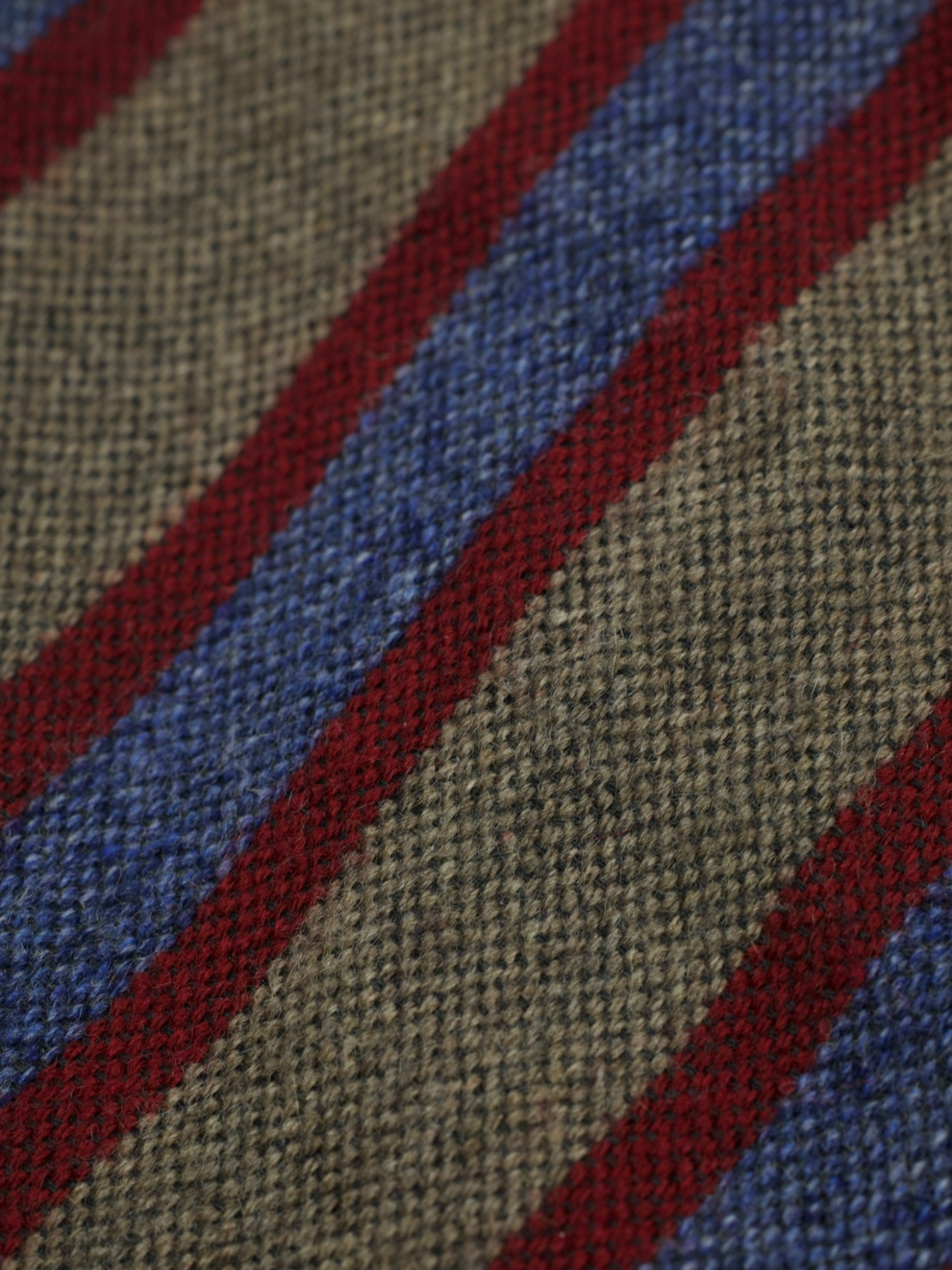 Kiton 5-Fold Grey Handrolled Cashmere, Wool & Silk Multicolor Striped Tie