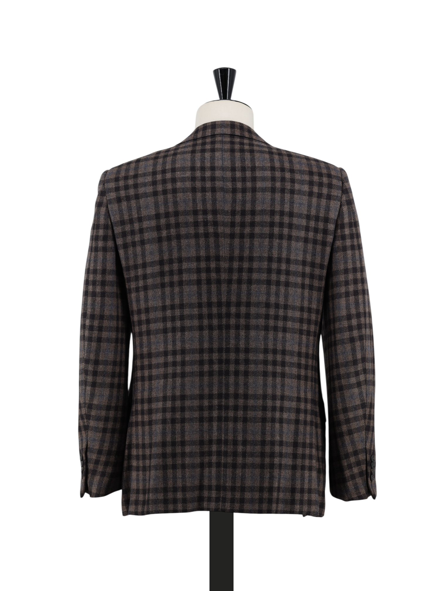 Ermenegildo Zegna Brown Pure Cashmere Tartan Mila Jacket