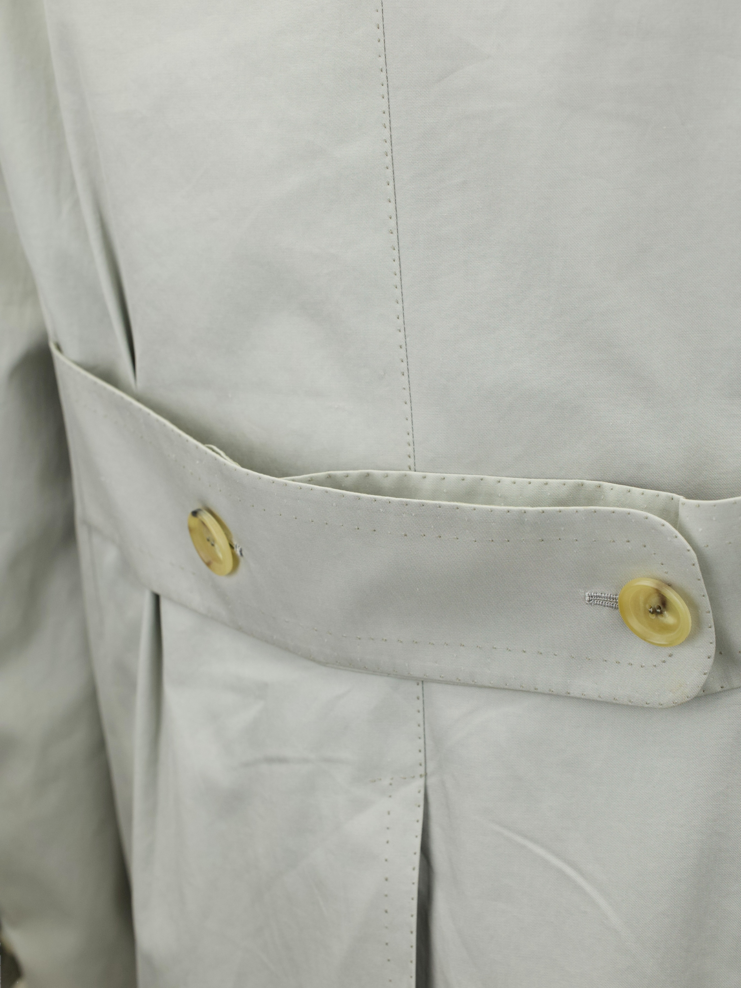 Cesare Attolini Beige Cotton Sartorial Summer Peacoat