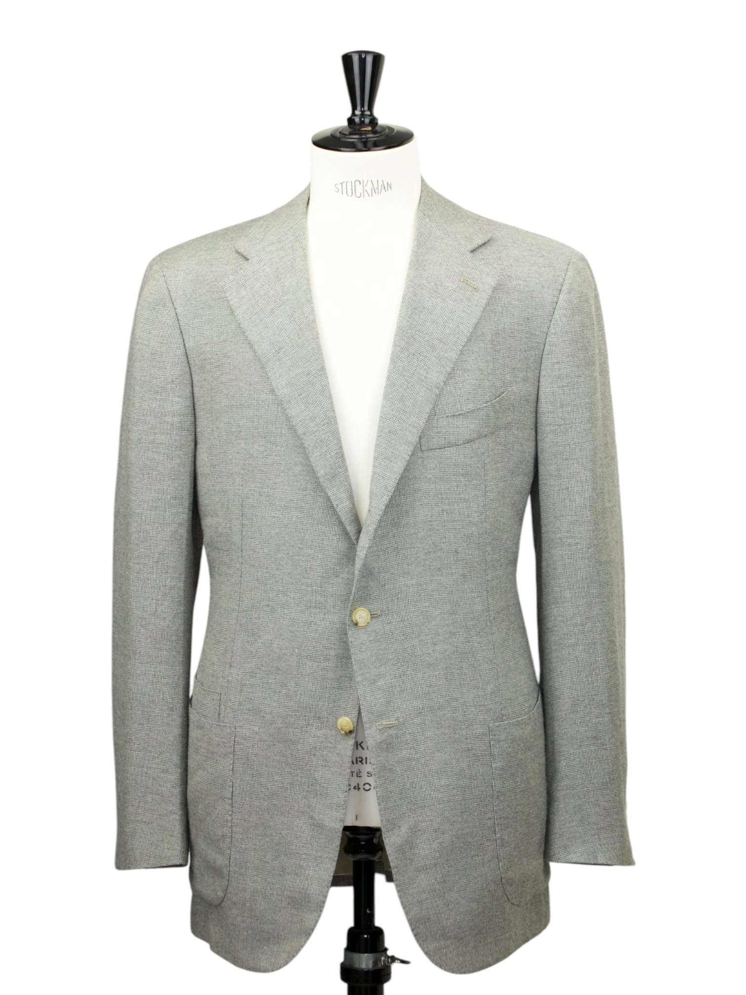 Cesare Attolini Light Grey Pure Cashmere Checkered Jacket