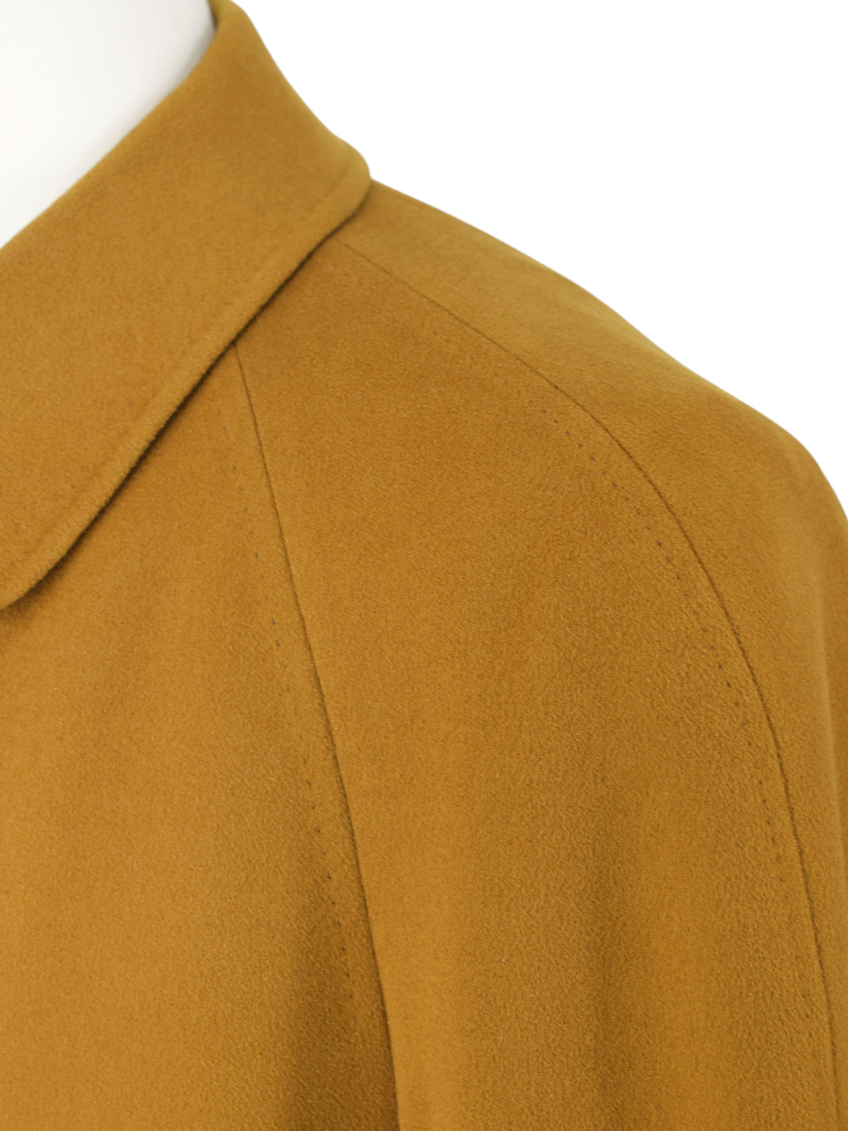 Canali Caramel Brown Vintage Wool & Cashmere Balmacaan Overcoat