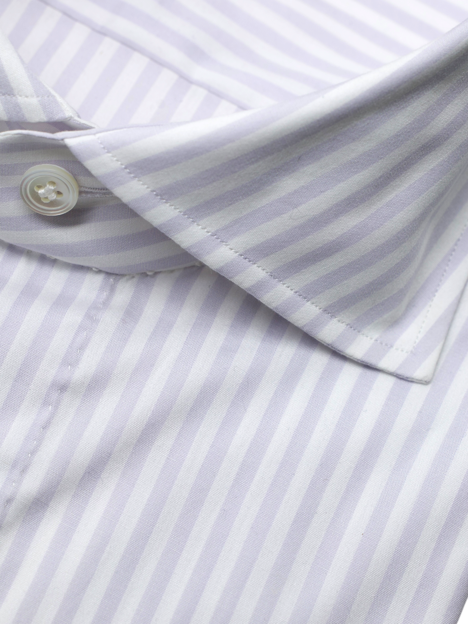 100 Hands White & Soft Purple Bengal-Stripe Shirt