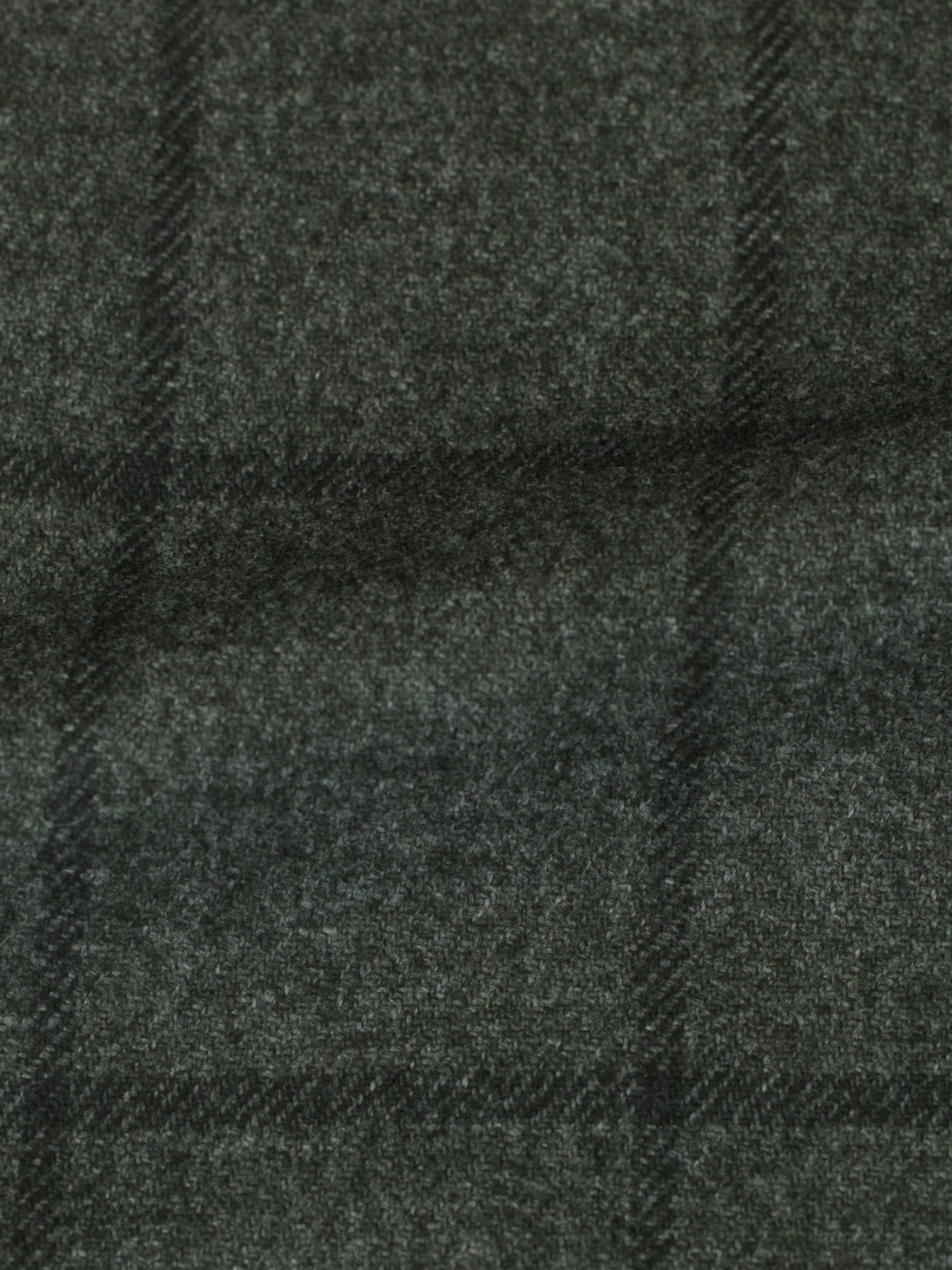 Caruso Sage Green Wool, Cotton & Cashmere Windowpane Aida Jacket