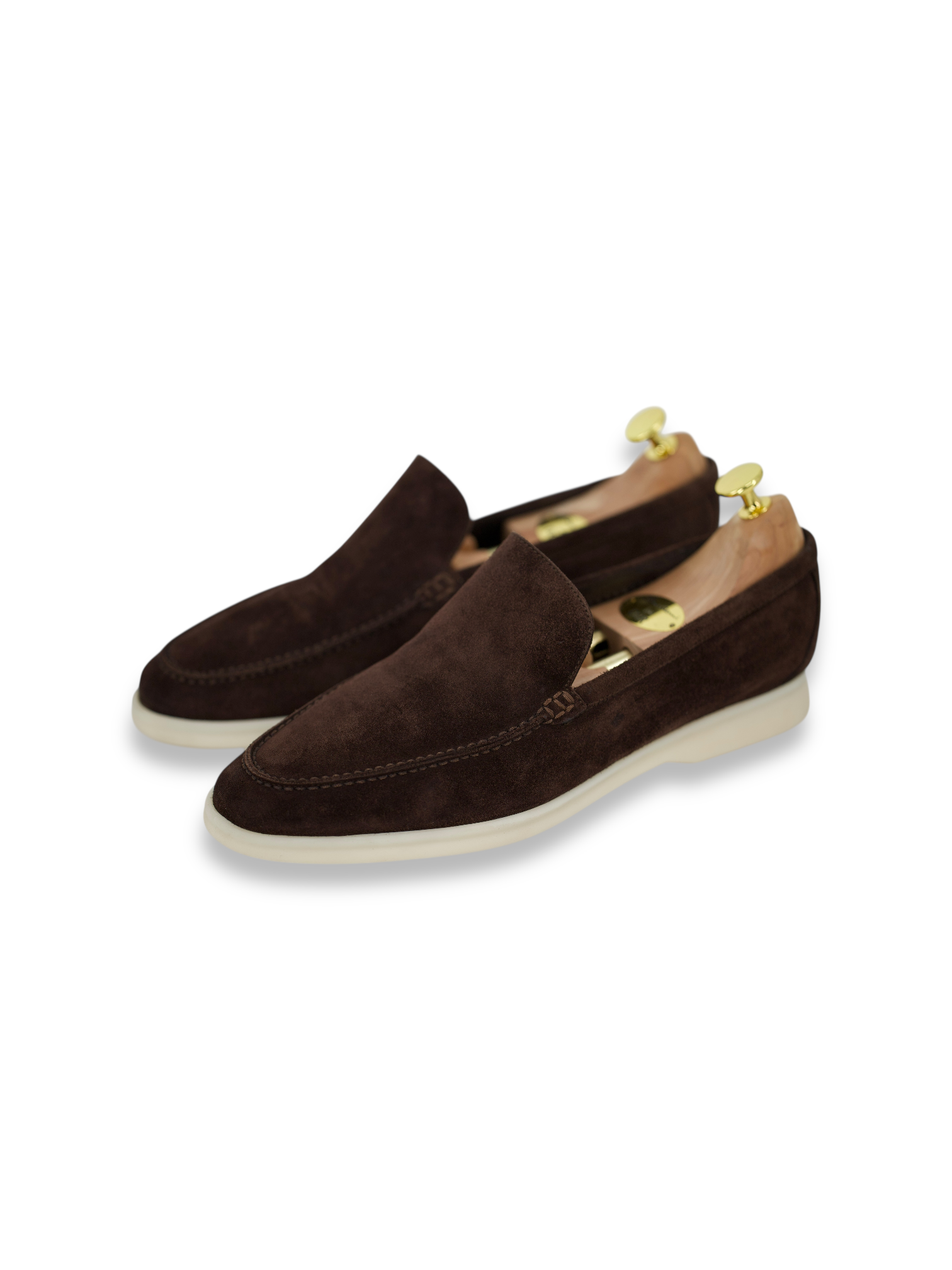 Loro Piana Chocolate Brown Suede Summer Walk Loafer