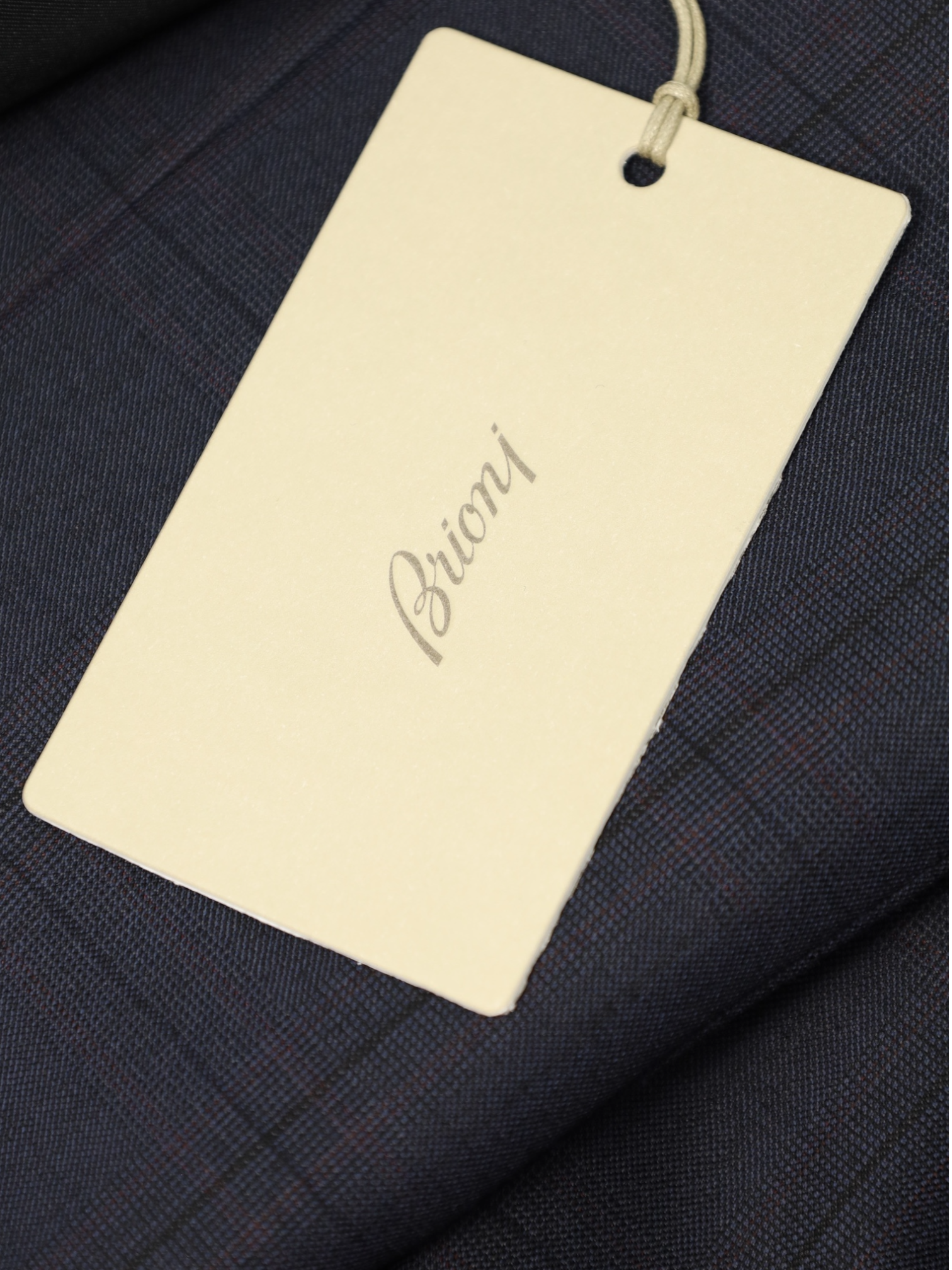 Brioni Grey 3-Piece Windowpane Suit
