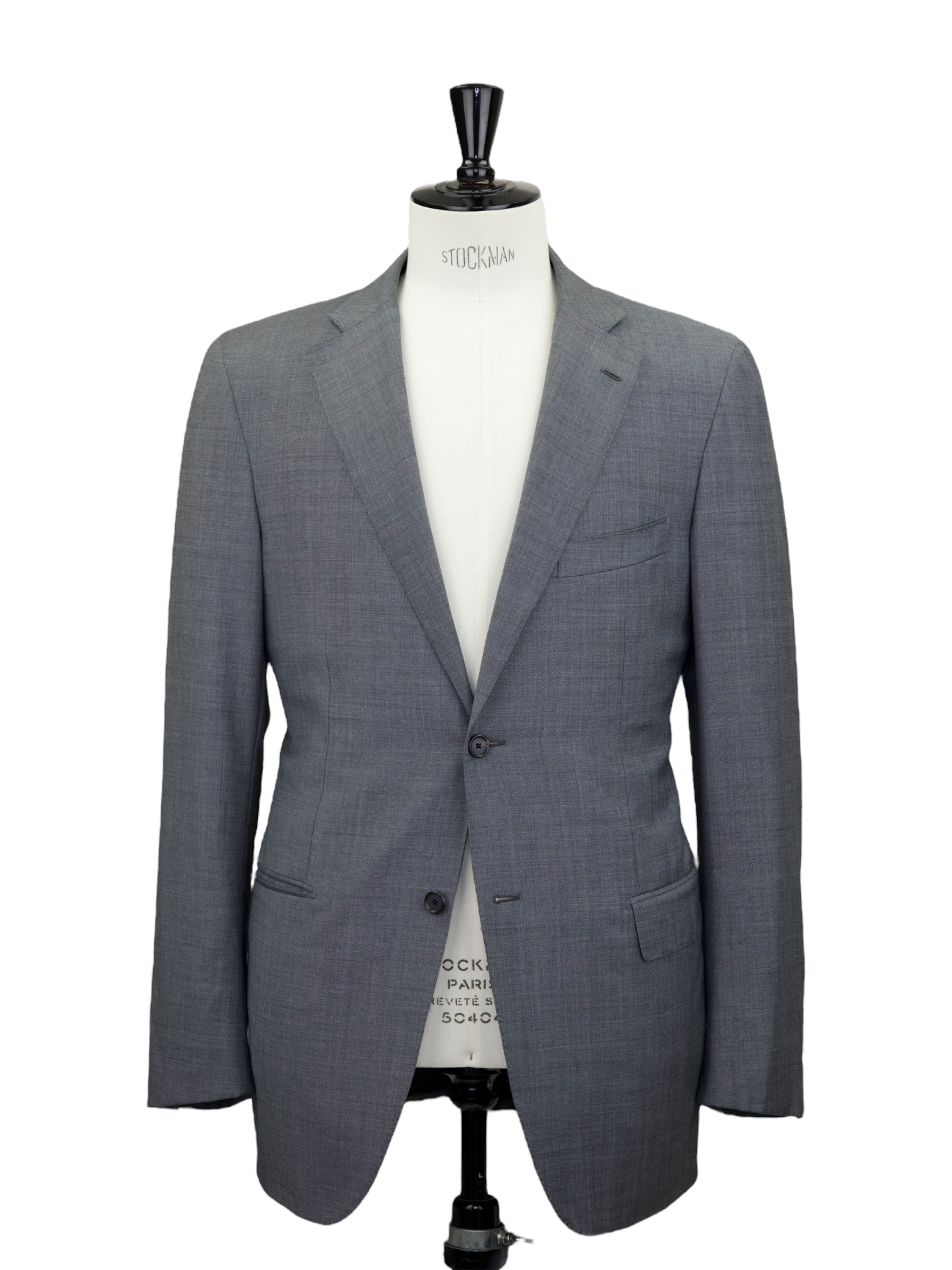 Caruso Light Grey Super 150’s Wool Sharkskin Suit