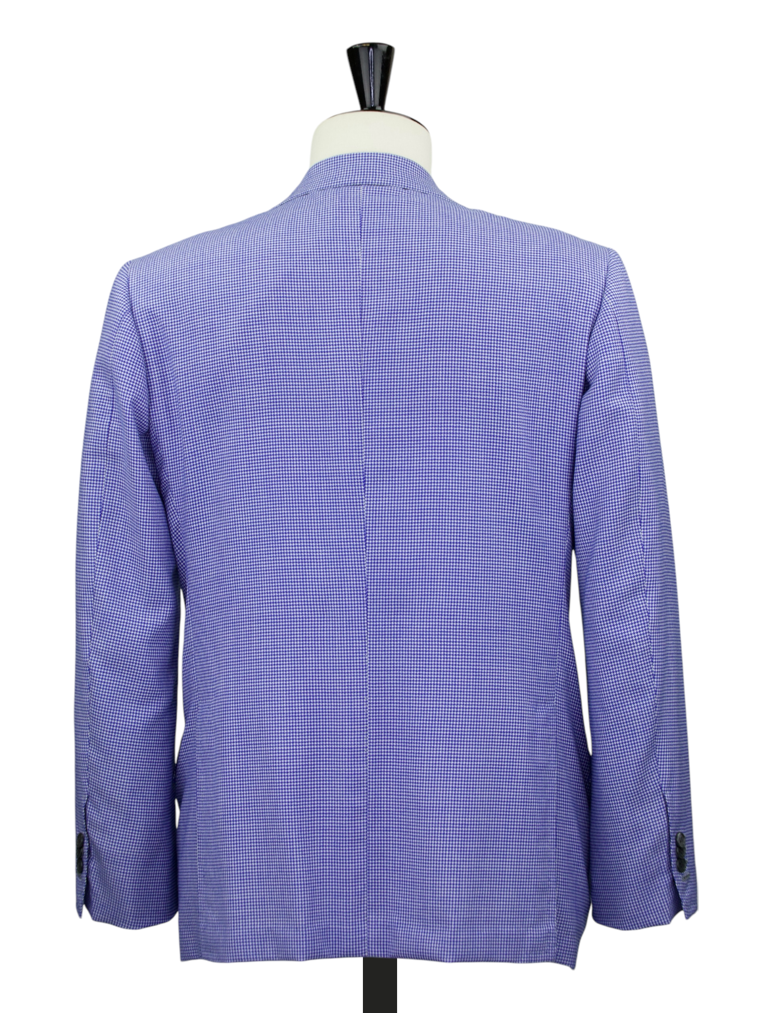 Kiton Light Blue Extrafine-Wool Pied de Poule "Lasa" Jacket