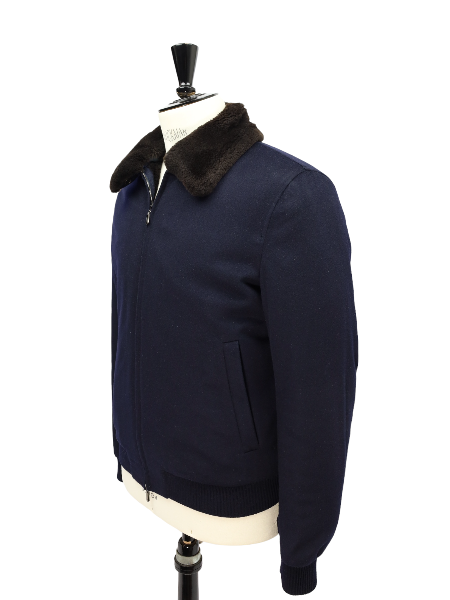 Cesare Attolini Navy Cashmere & Castorino Pilot Jacket