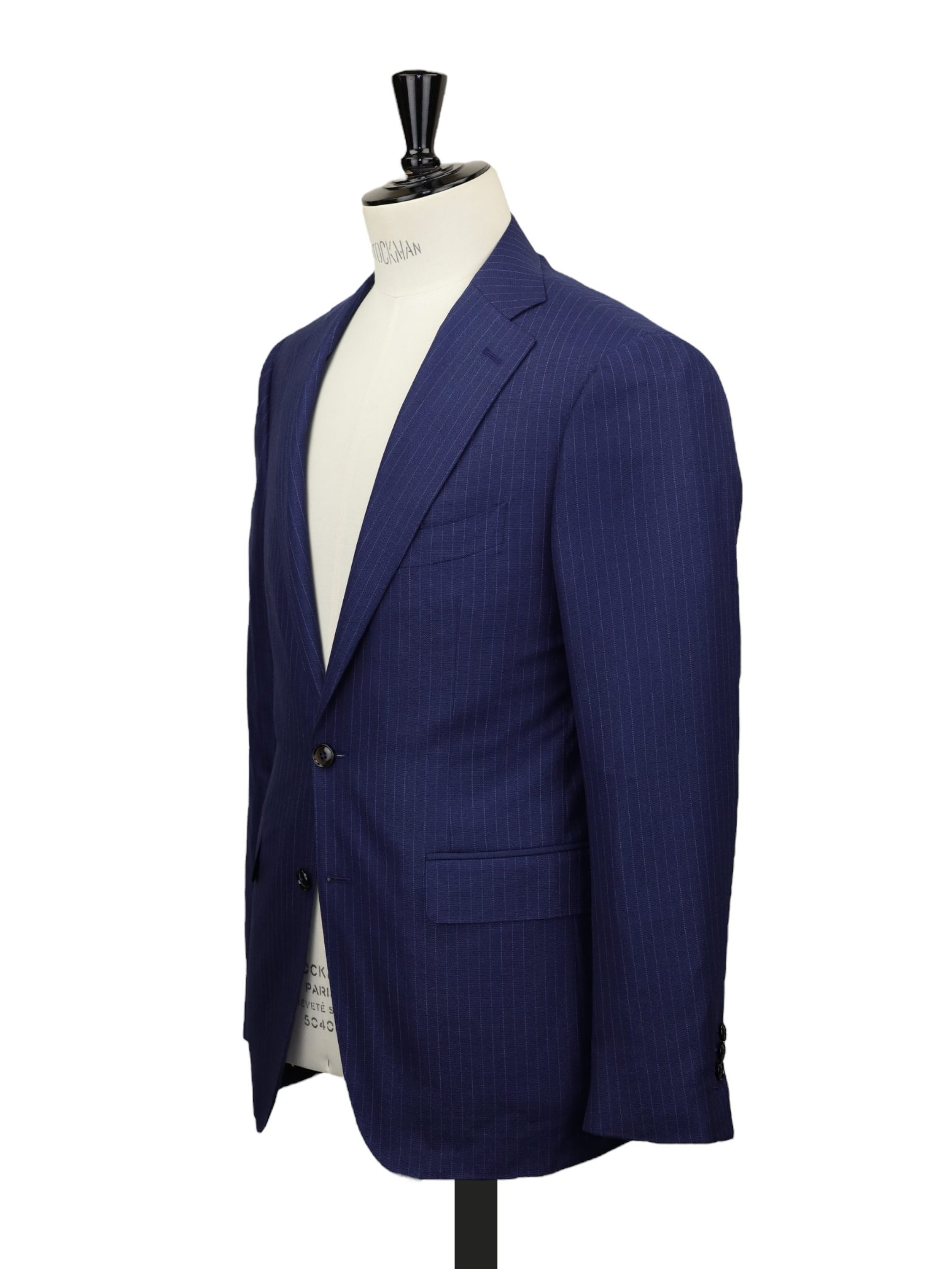 Canali Midnight Blue Wool, Silk & Stretch Pinstripe Suit + Extra Trousers
