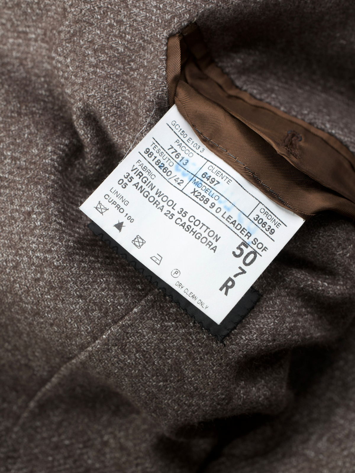 Corneliani Brown Wool, Cotton, Angora & Cashgora Country Jacket