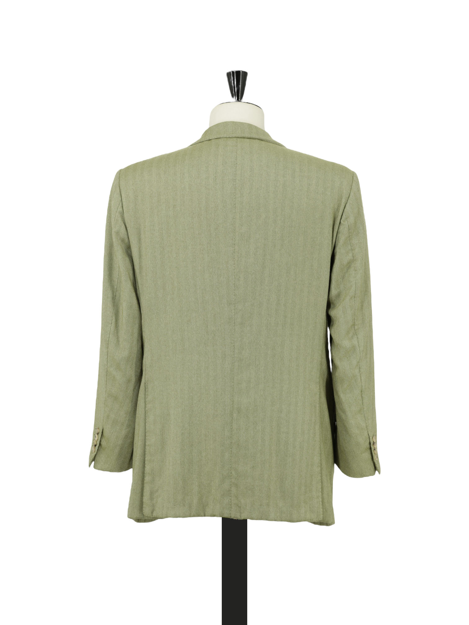 Cesare Attolini Light Green Pure Cashmere Herringbone Jacket