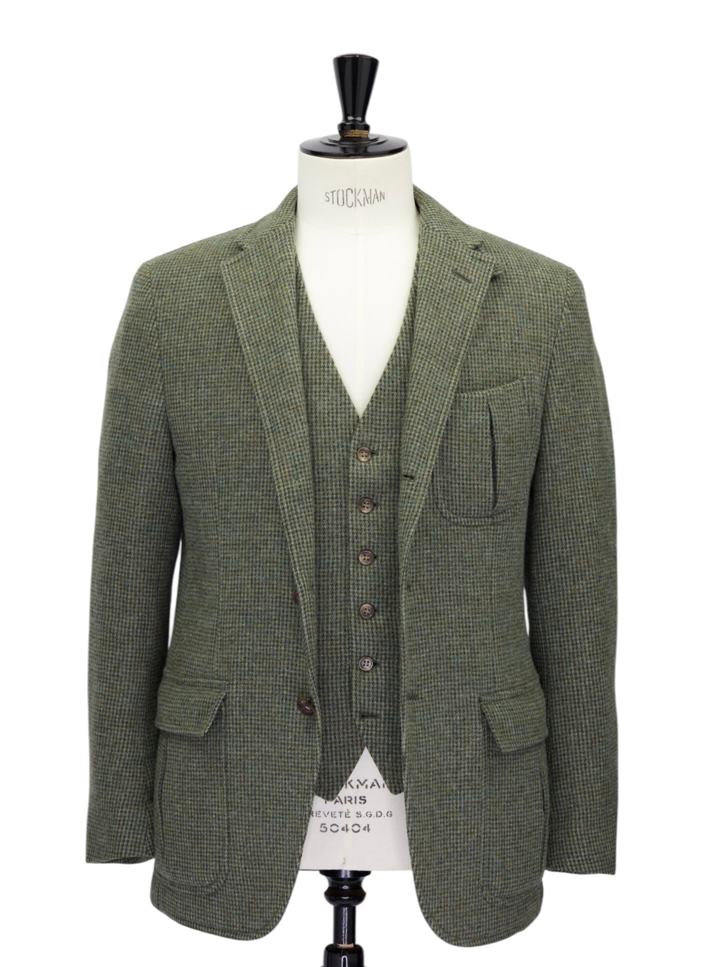 Ralph Lauren Moss Green 3-Piece Harris Tweed Hunting Suit