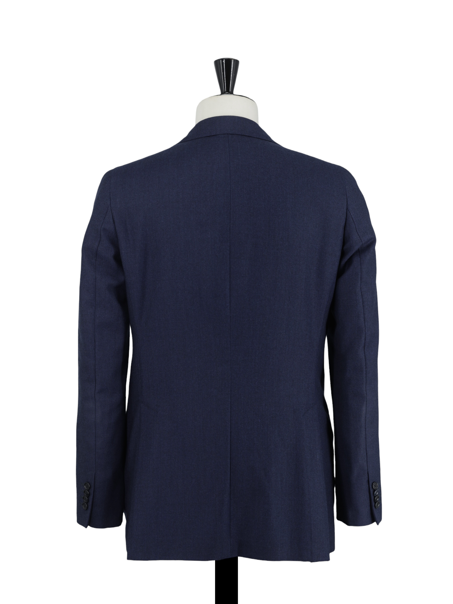 E. Formicola Dark Blue Worsted-Wool Birdseye Suit