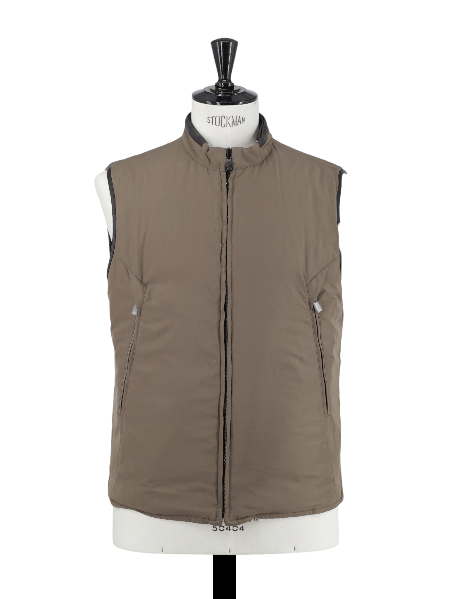 Corneliani Light Brown Reversible Silk & Softshell Bodywarmer Vest
