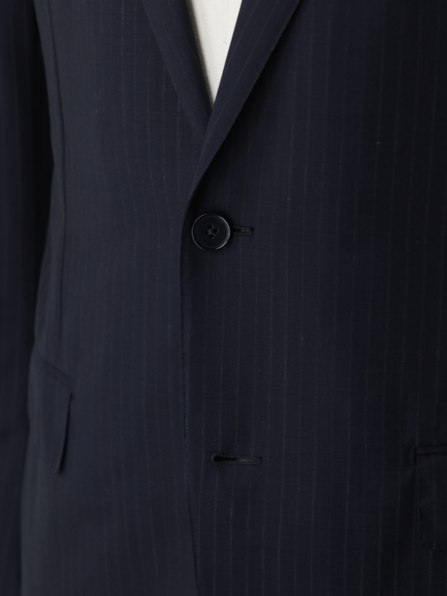 Ermenegildo Zegna Navy Fine-Wool Pinstripe Mila Suit