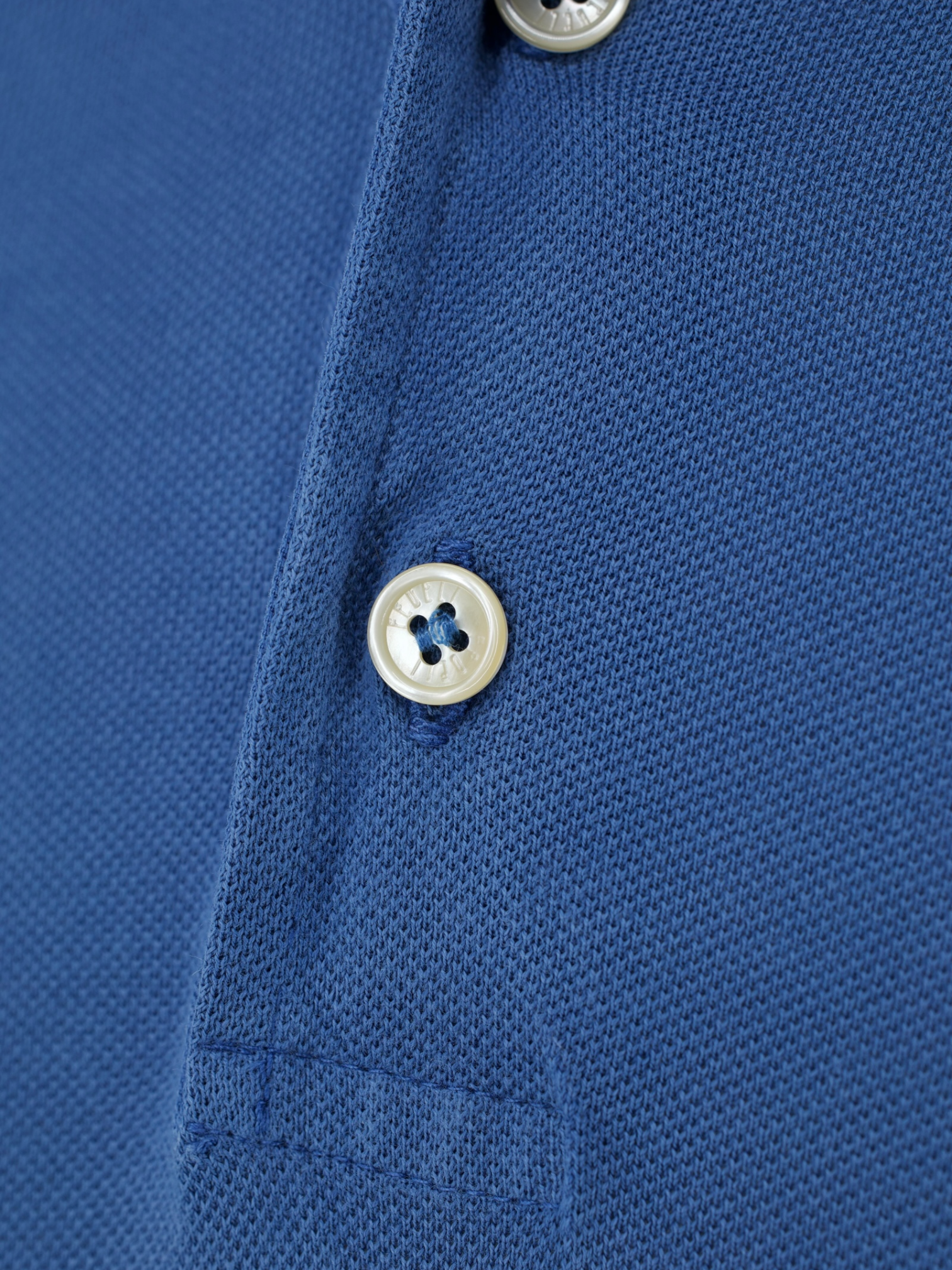 Fedeli Blue Piqué-Knitted Cotton Summer Polo