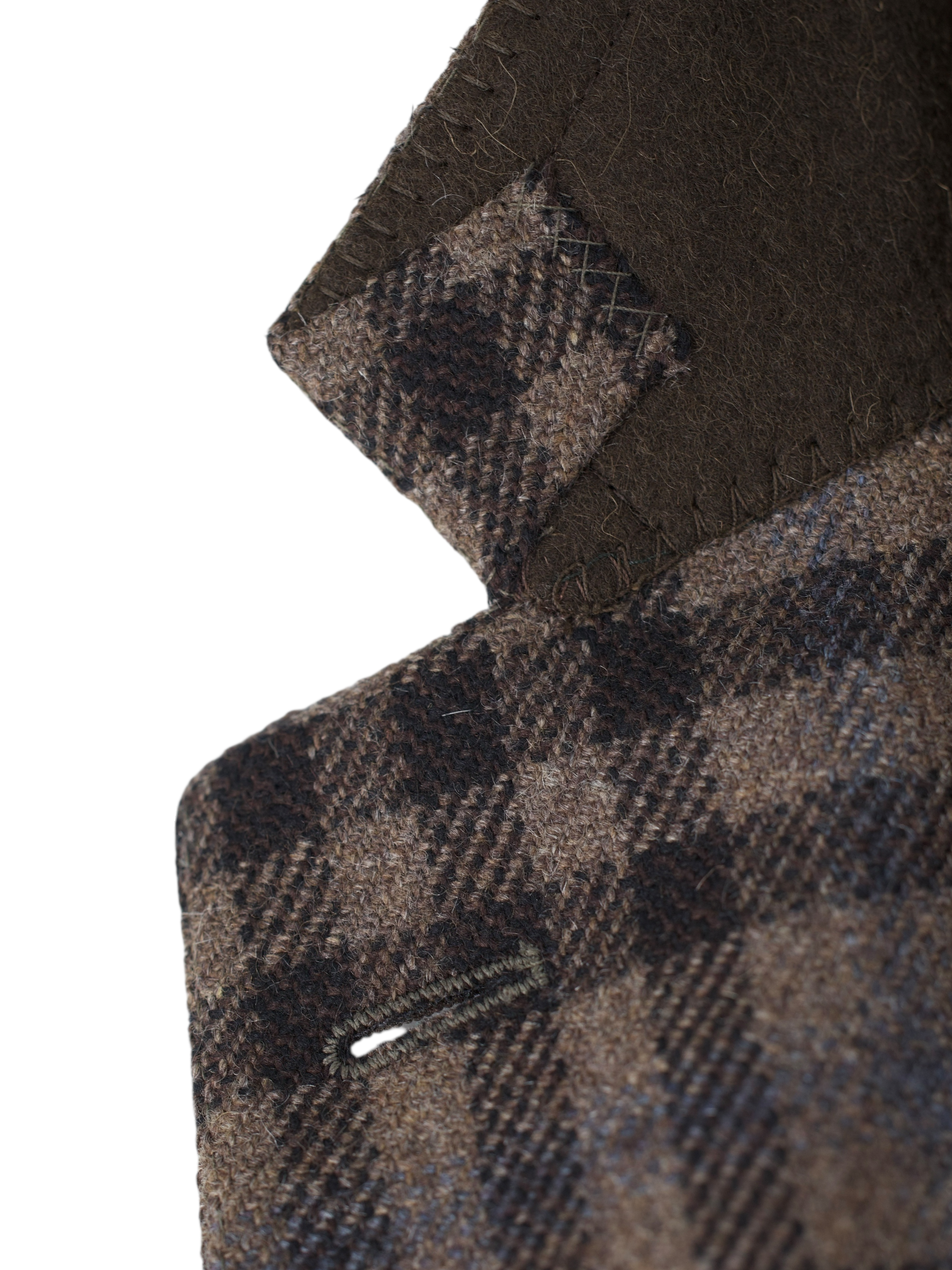 Ermenegildo Zegna Brown Pure Cashmere Tartan Mila Jacket