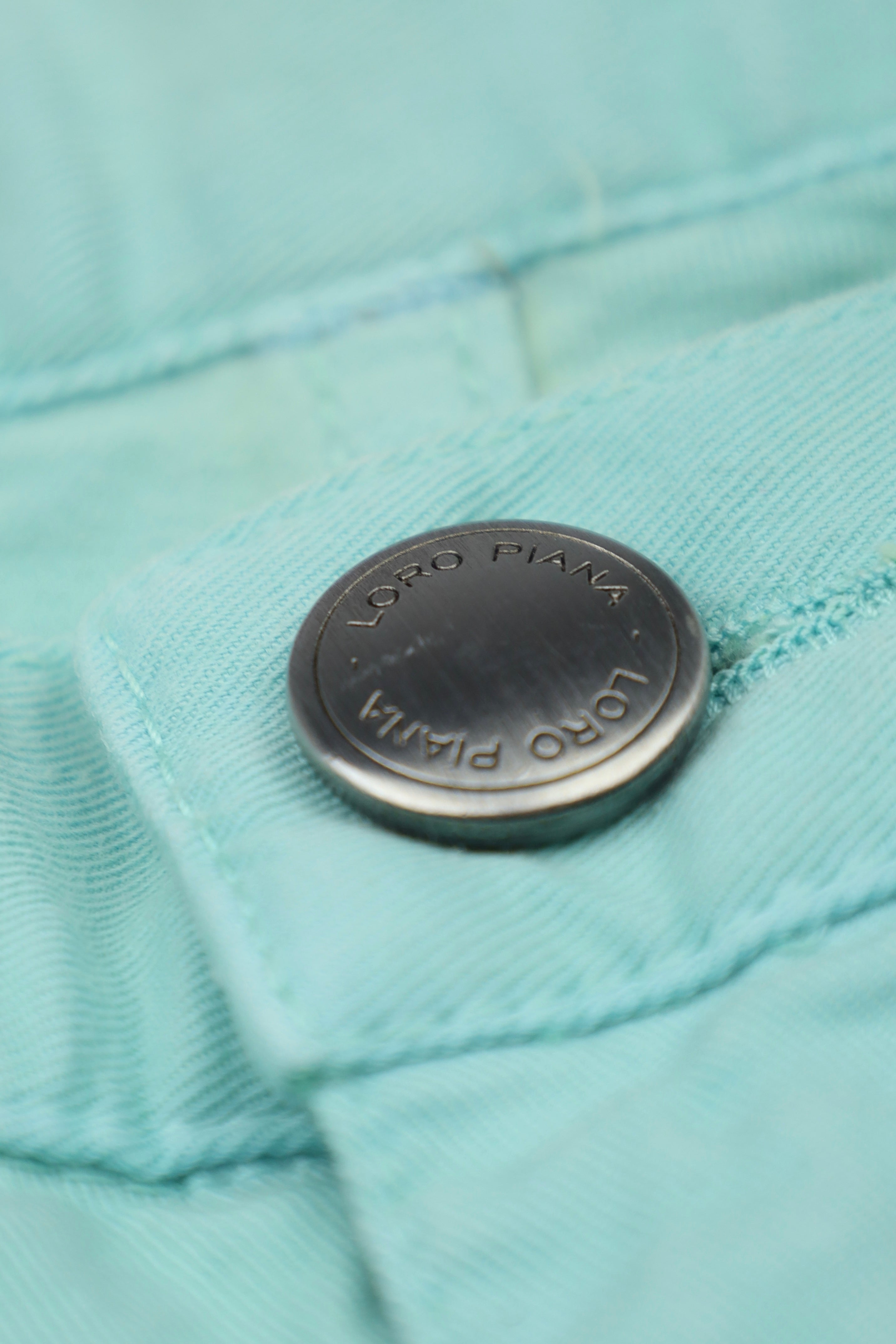 Loro Piana Mint-Green Cotton & Elastane 5-Pocket Chino