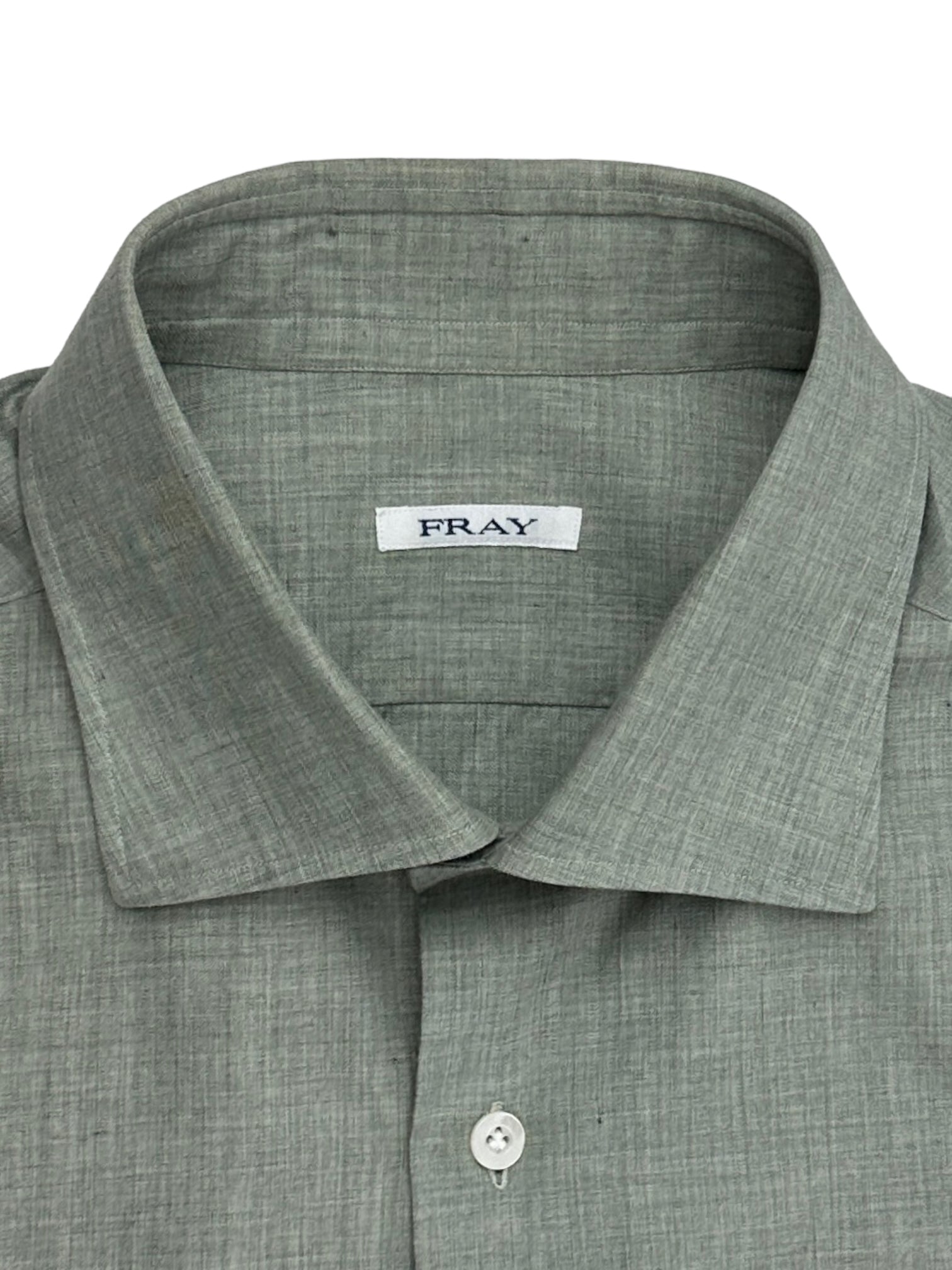 Fray Sage Green Cotton Shirt