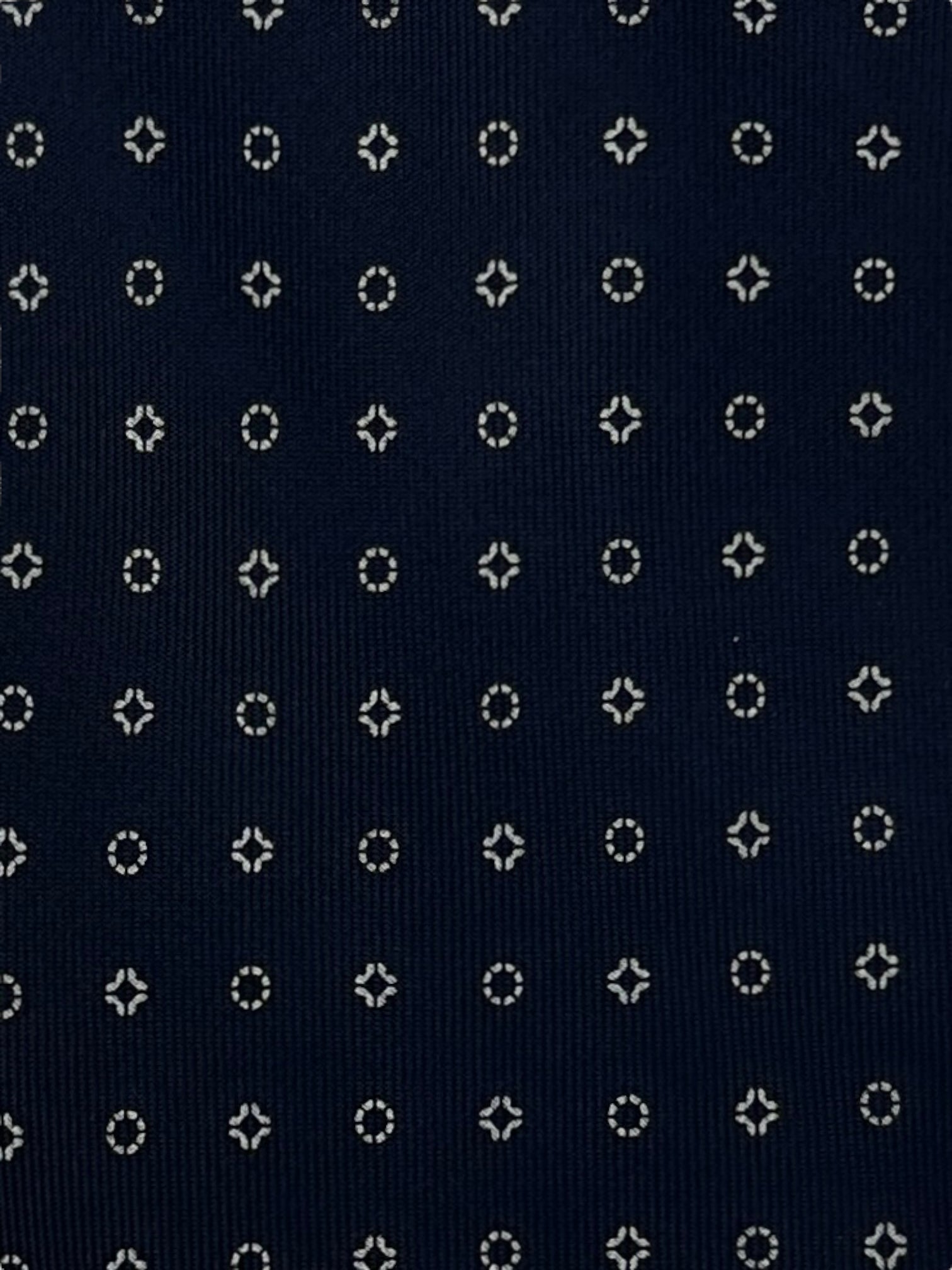 E.Marinella 3-Fold Navy Geometric Tie