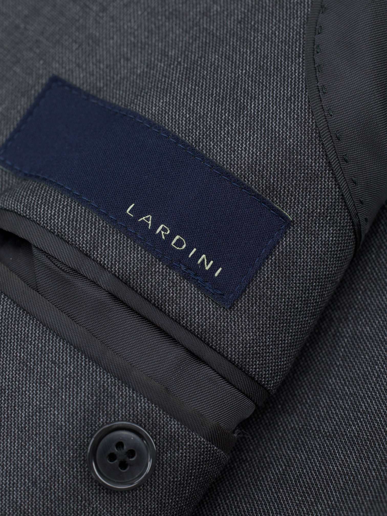 Lardini Grey Wool Timeless Sharkskin Suit