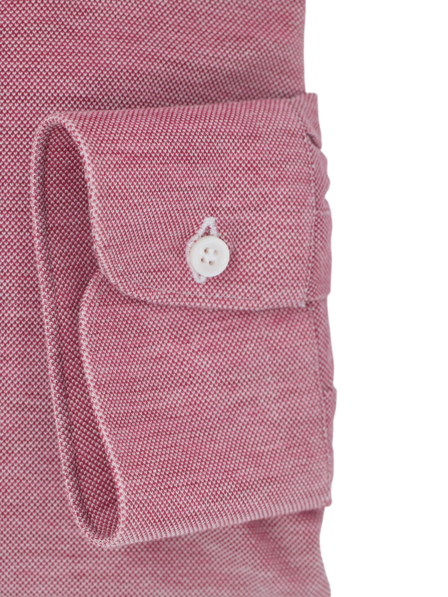 Fray Old Pink Cotton Piqué Knitted Button-Down Shirt