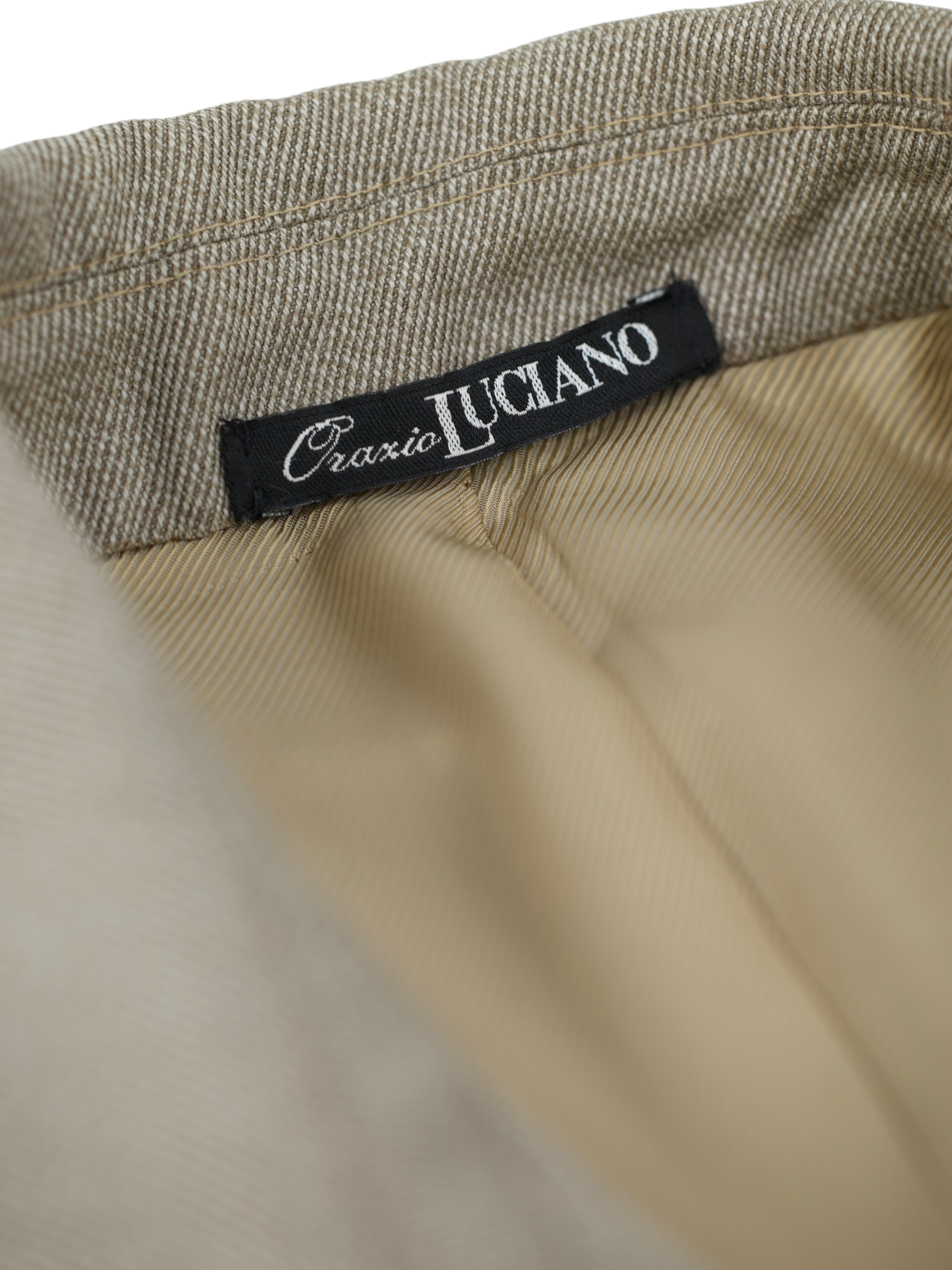 Orazio Luciano Light Brown Wool Herringbone Sartorial Carcoat