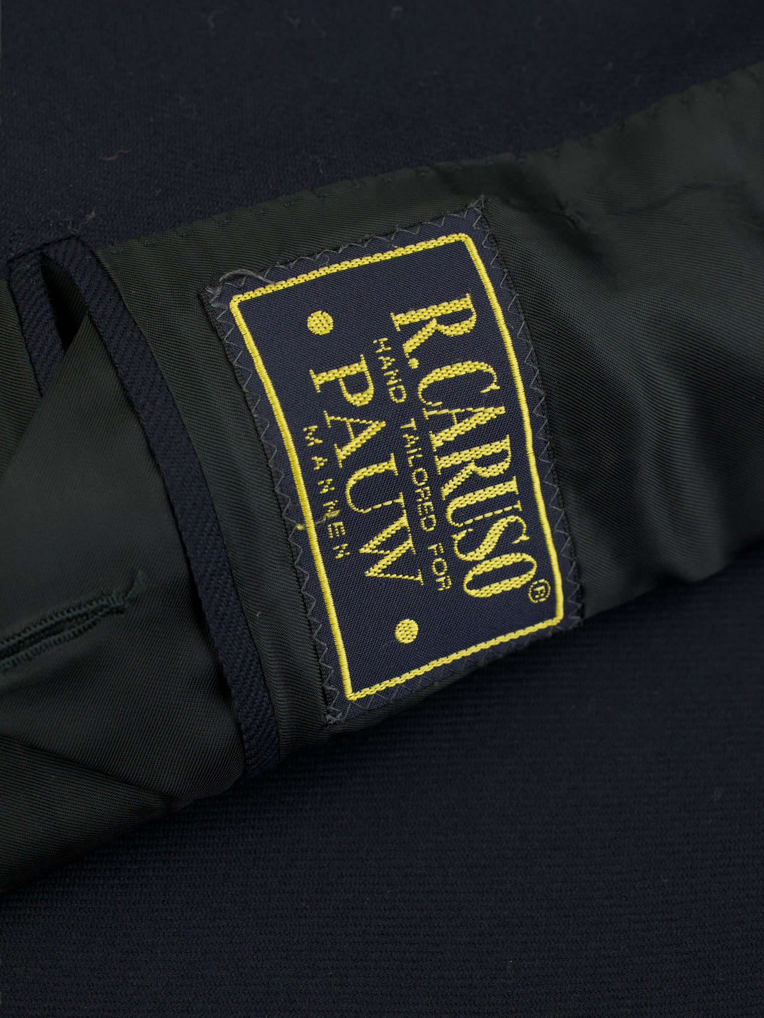 Caruso Navy E.Thomas Wool-Twill Blazer Jacket