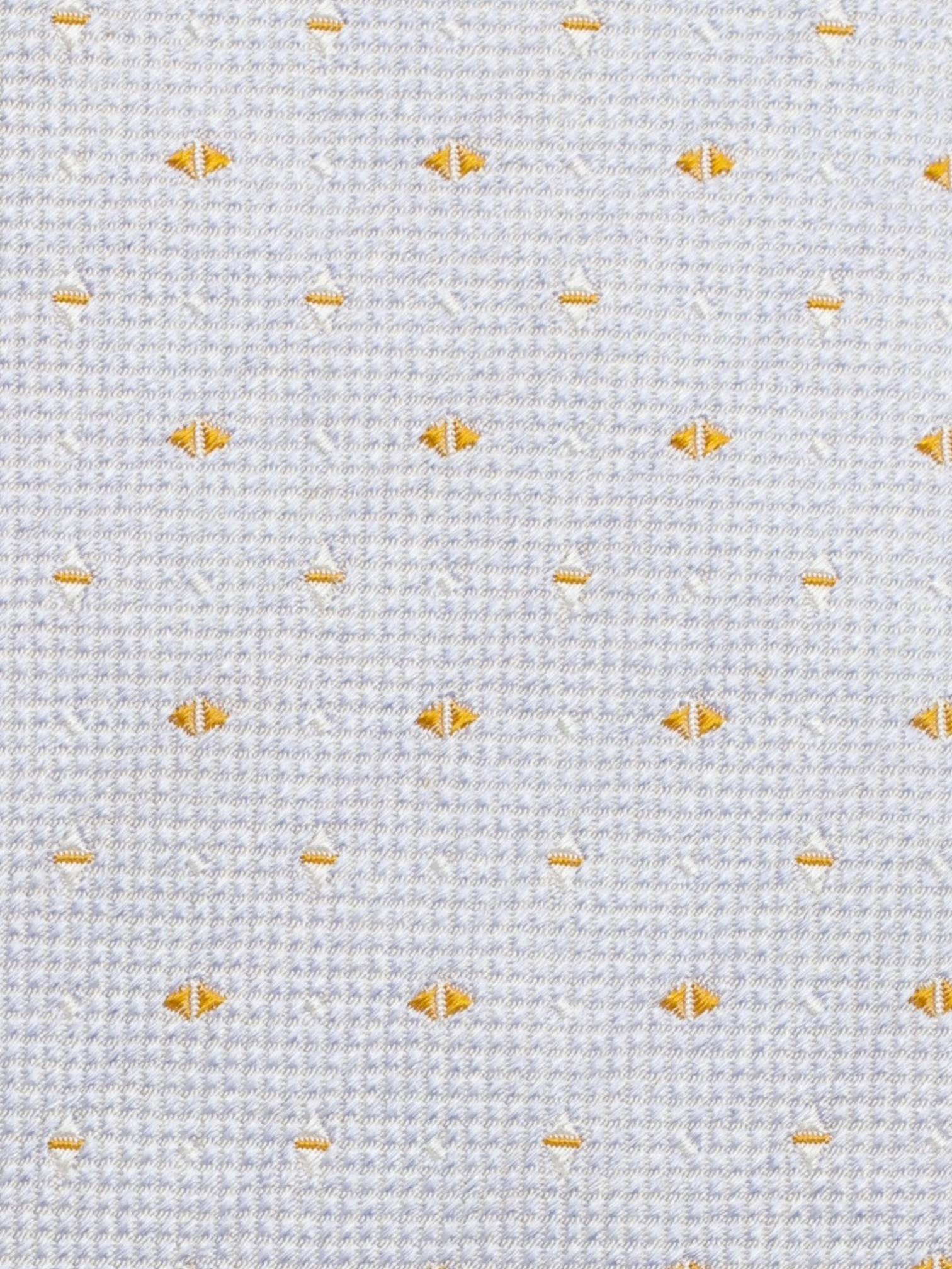 Luigi Borrelli 5-Fold Light Grey & Orange Rough-Silk Geometric Tie