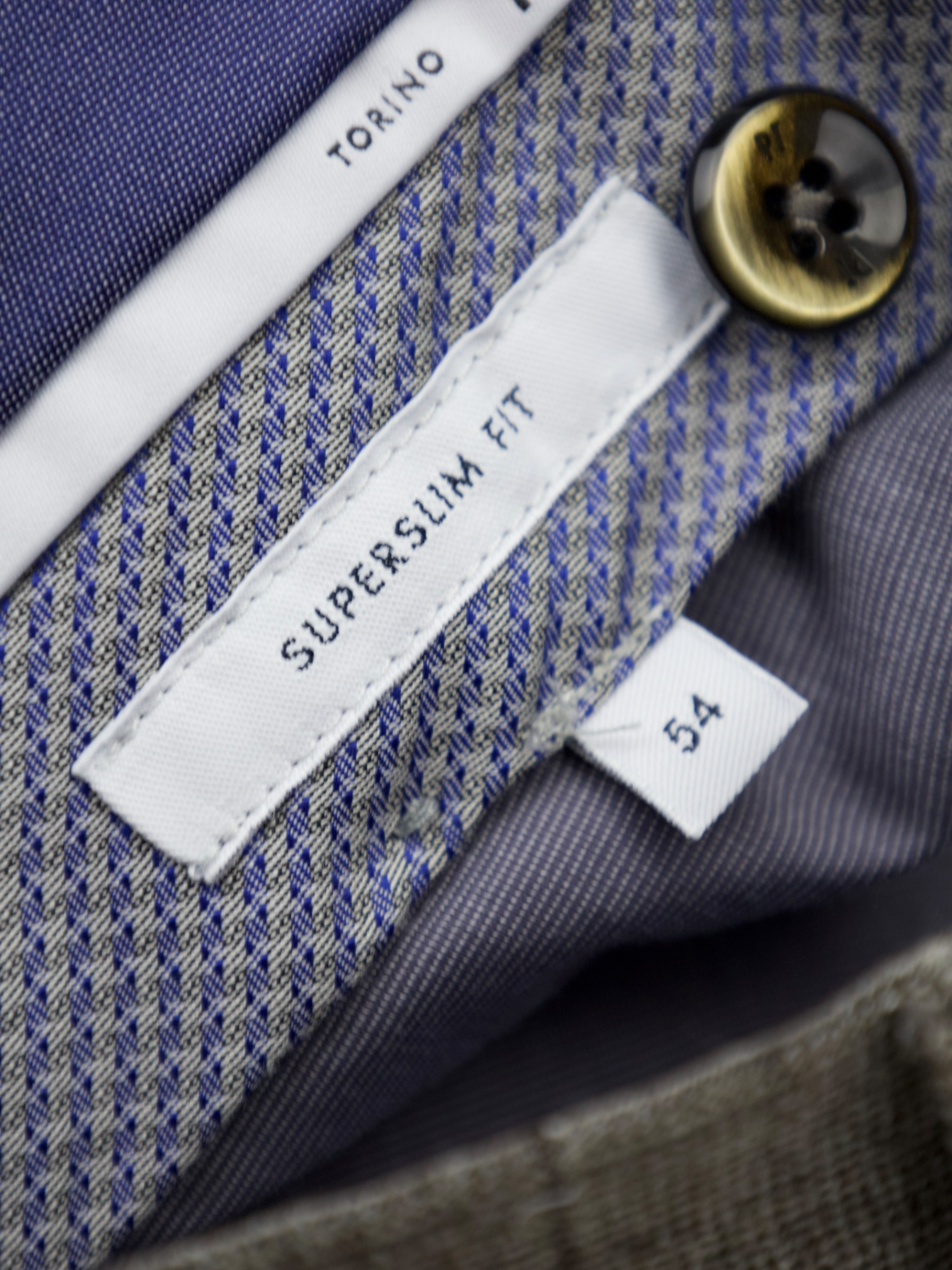 PT01 Grey Prince of Wales Trousers