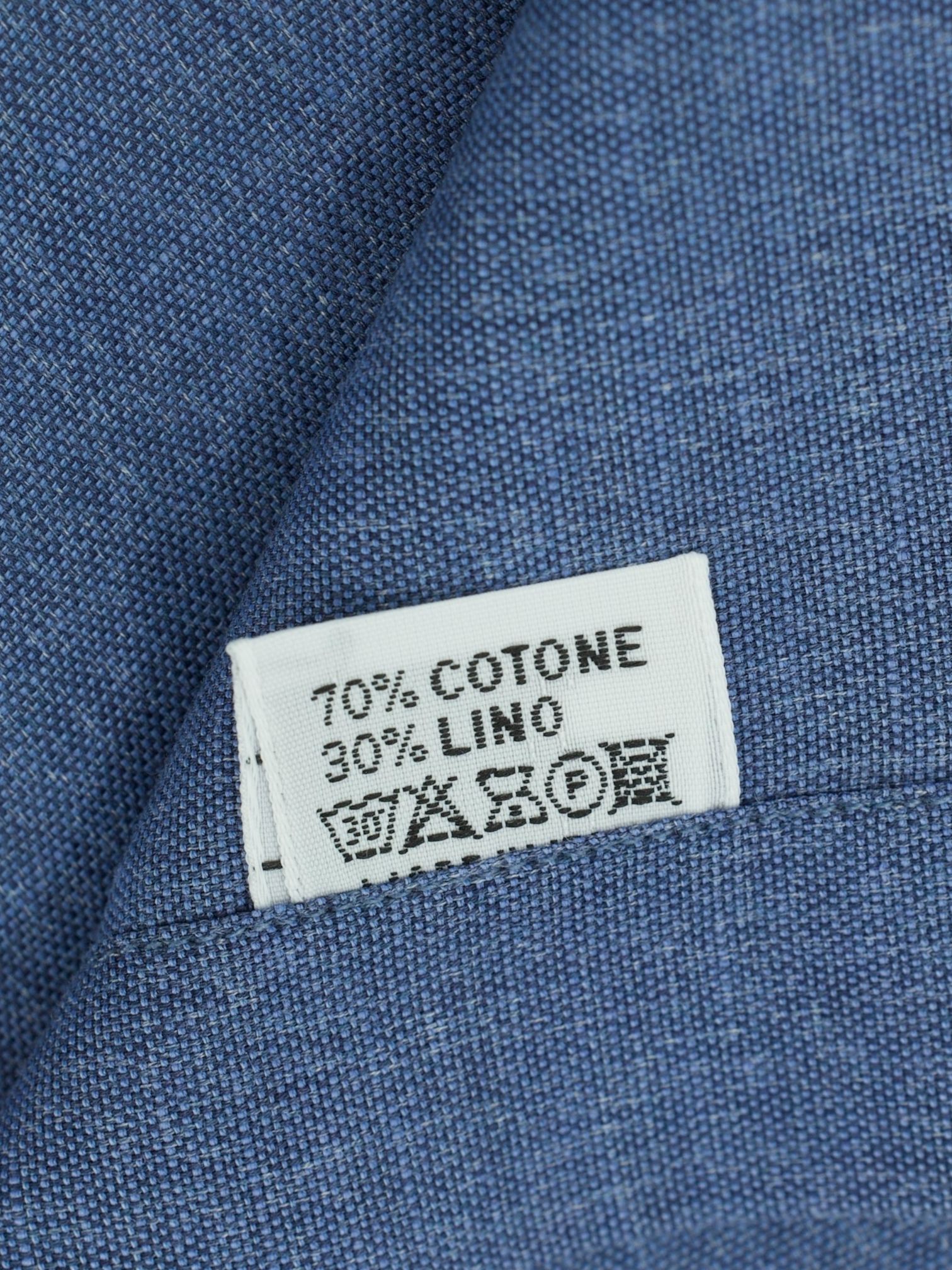 Finamore Chambray Blue Cotton & Linen Handmade Shirt