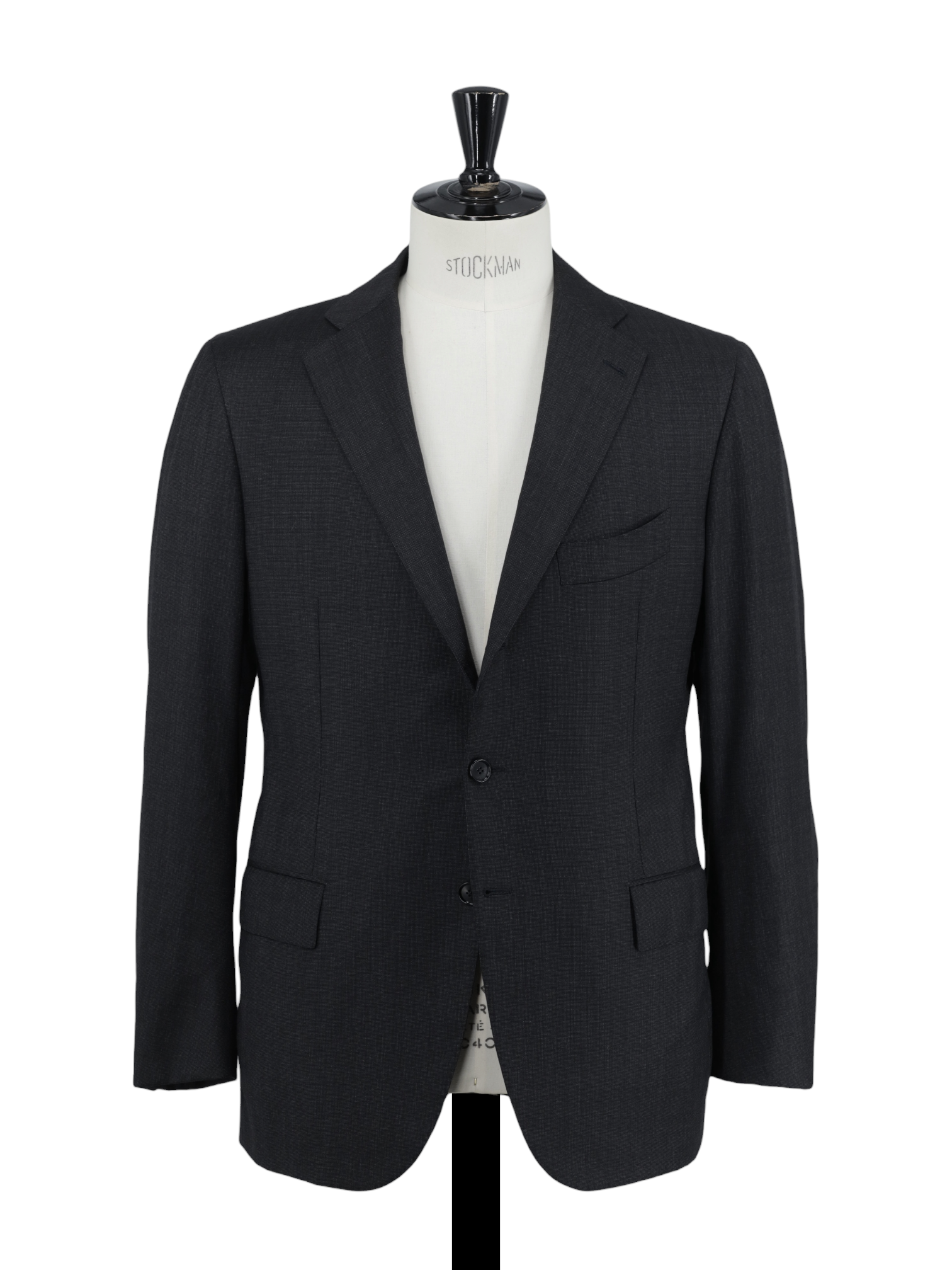 Cesare Attolini Dark Grey Super 170's Pinpoint Suit