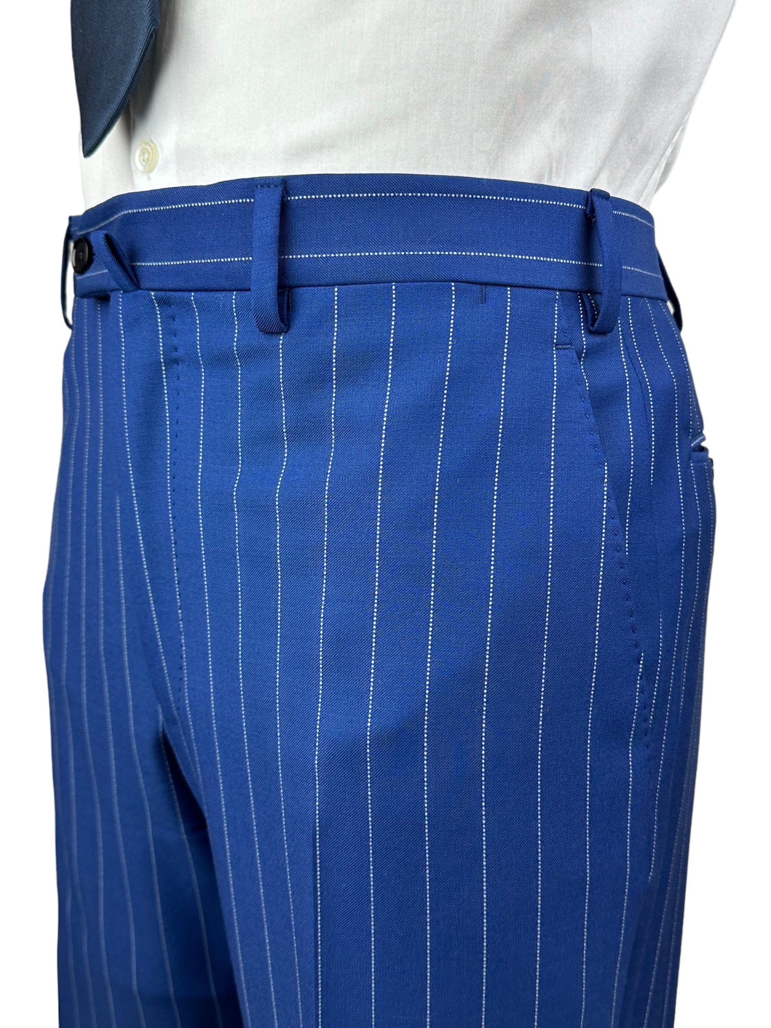 Caruso Royal Blue Boheme Pinstripe Suit + Extra Trousers