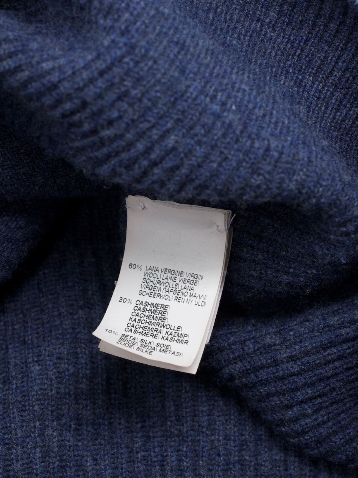 Brunello Cucinelli Steel Blue Wool, Cashmere & Silk Zip-Up Sweater
