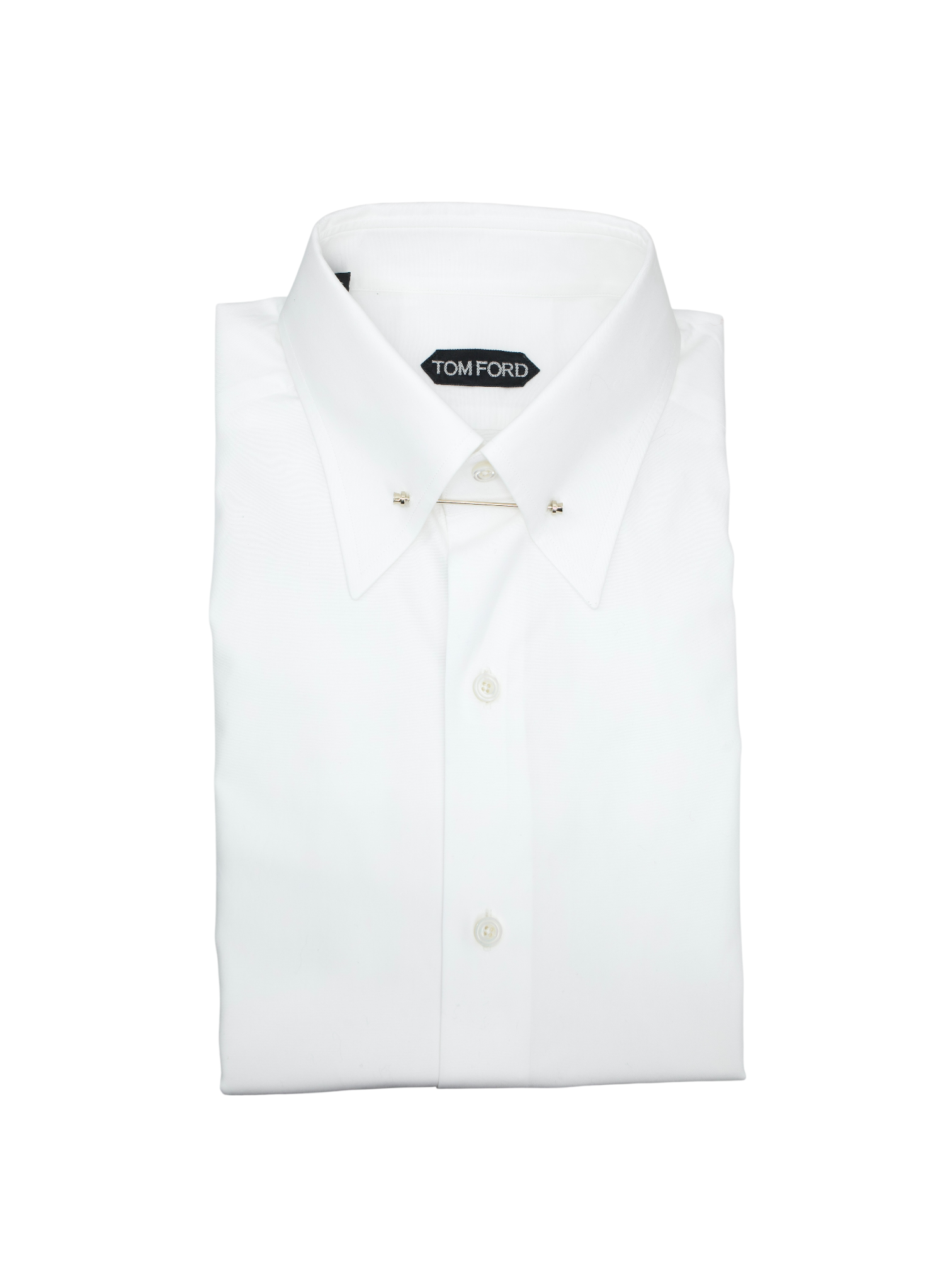 Tom Ford White Pinned-Collar Poplin-Cotton "Spectre" Shirt