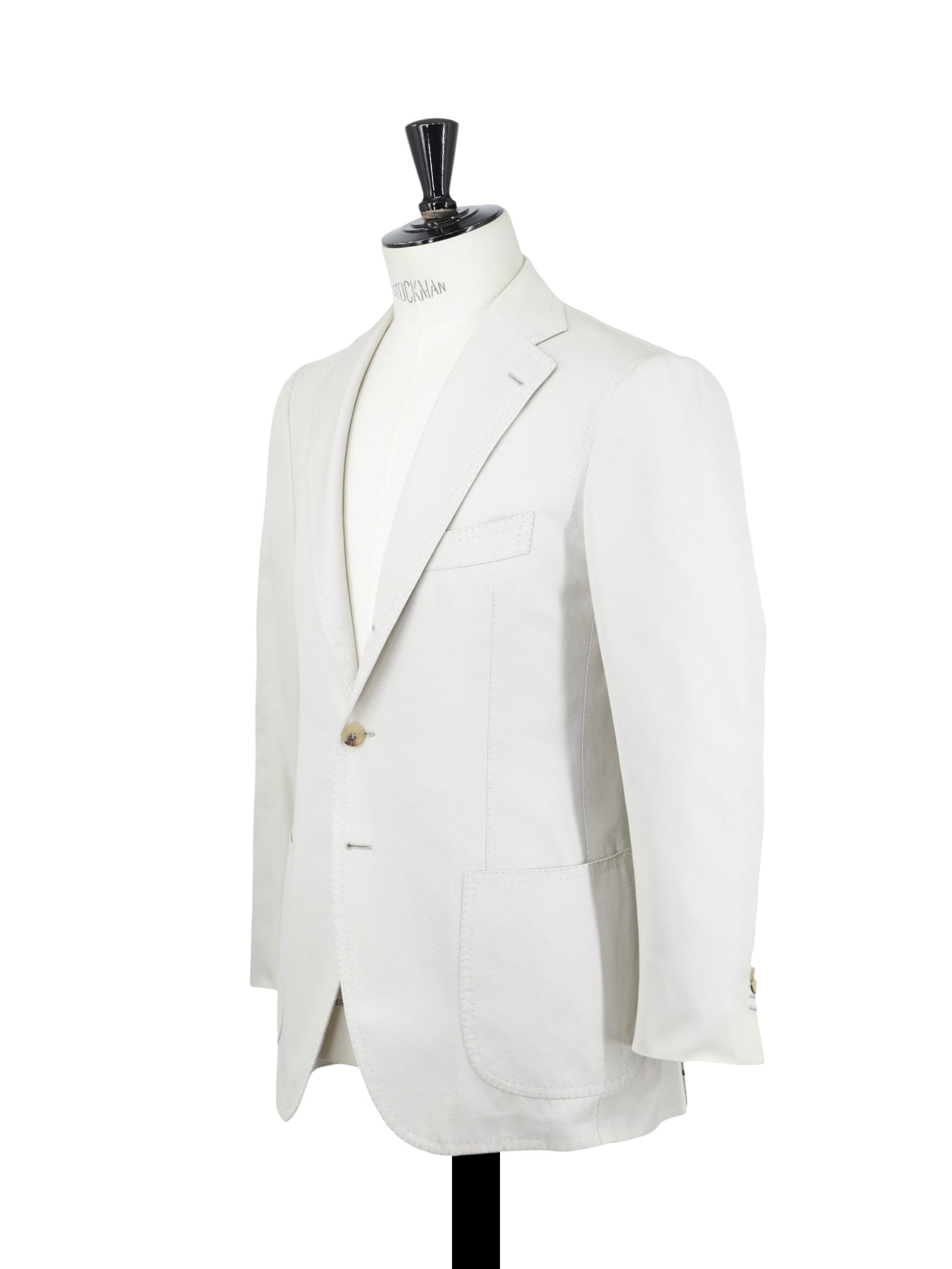 Cesare Attolini Ecru Pure-Cotton Pinpoint Sartorial Summer Suit