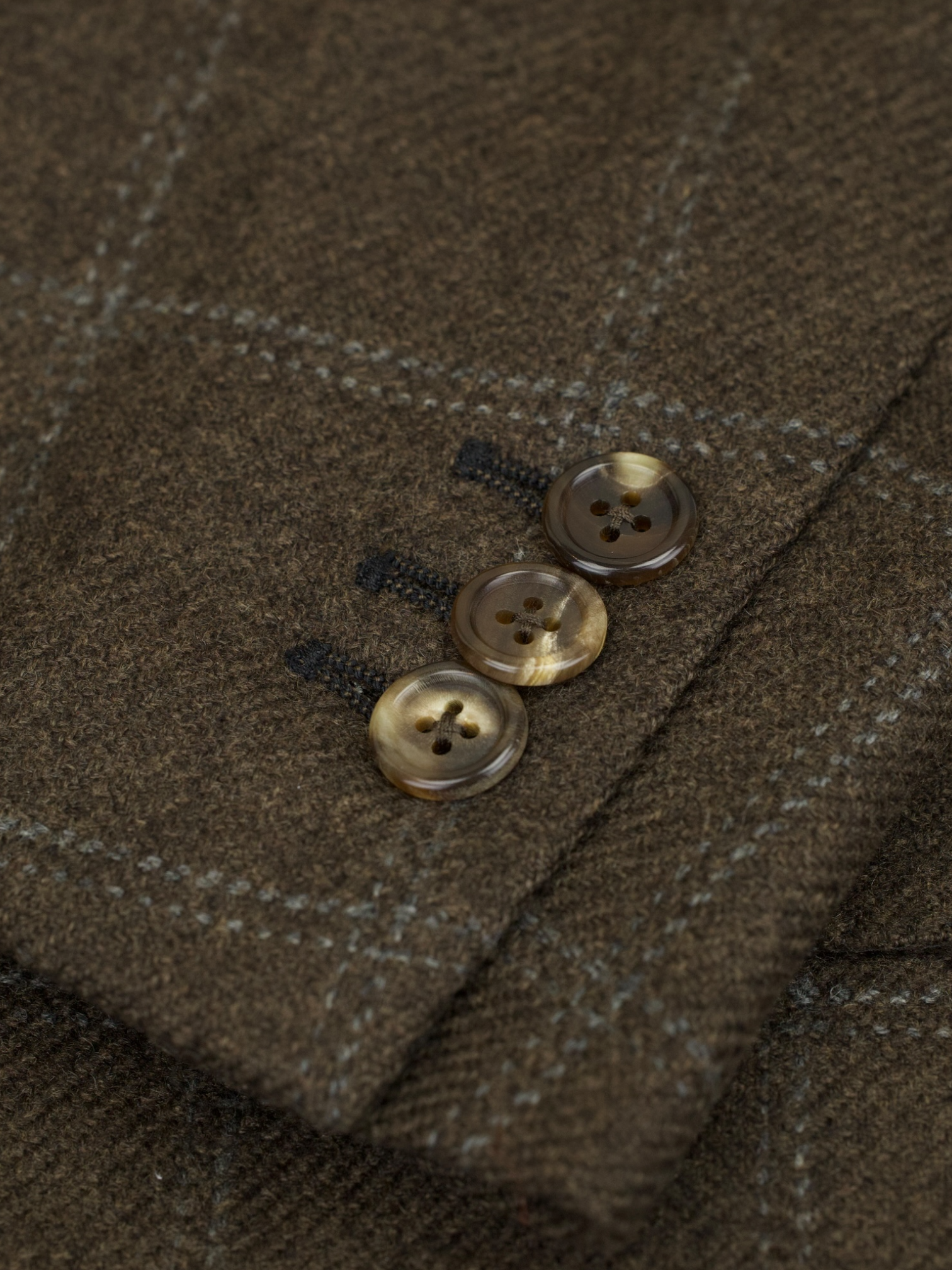 Brioni Chocolate Brown Pure Cashmere Windowpane "Nomentano" Jacket